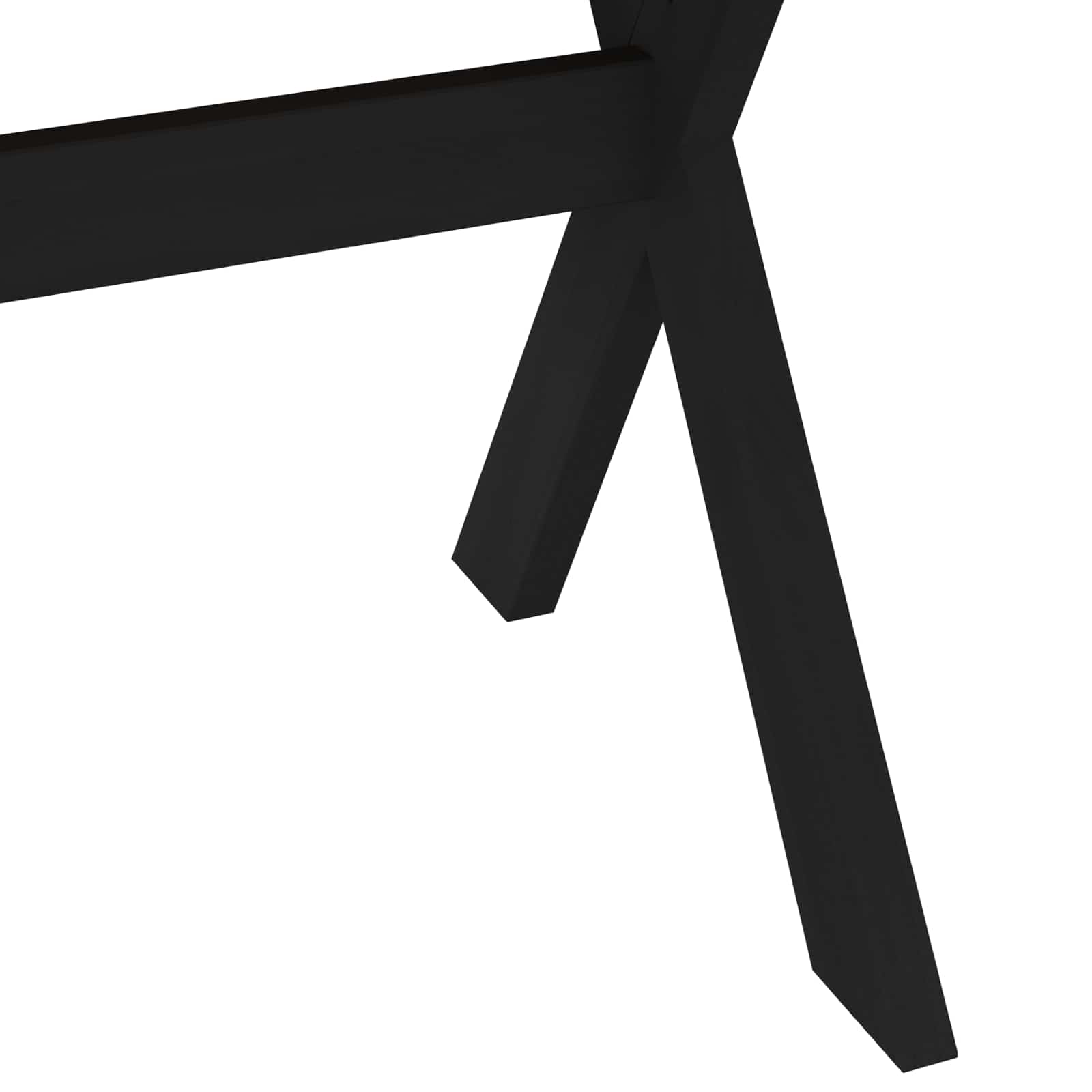 Esstisch NOAIN 160 cm Massives Kiefernholz Schwarz Rechteckig
