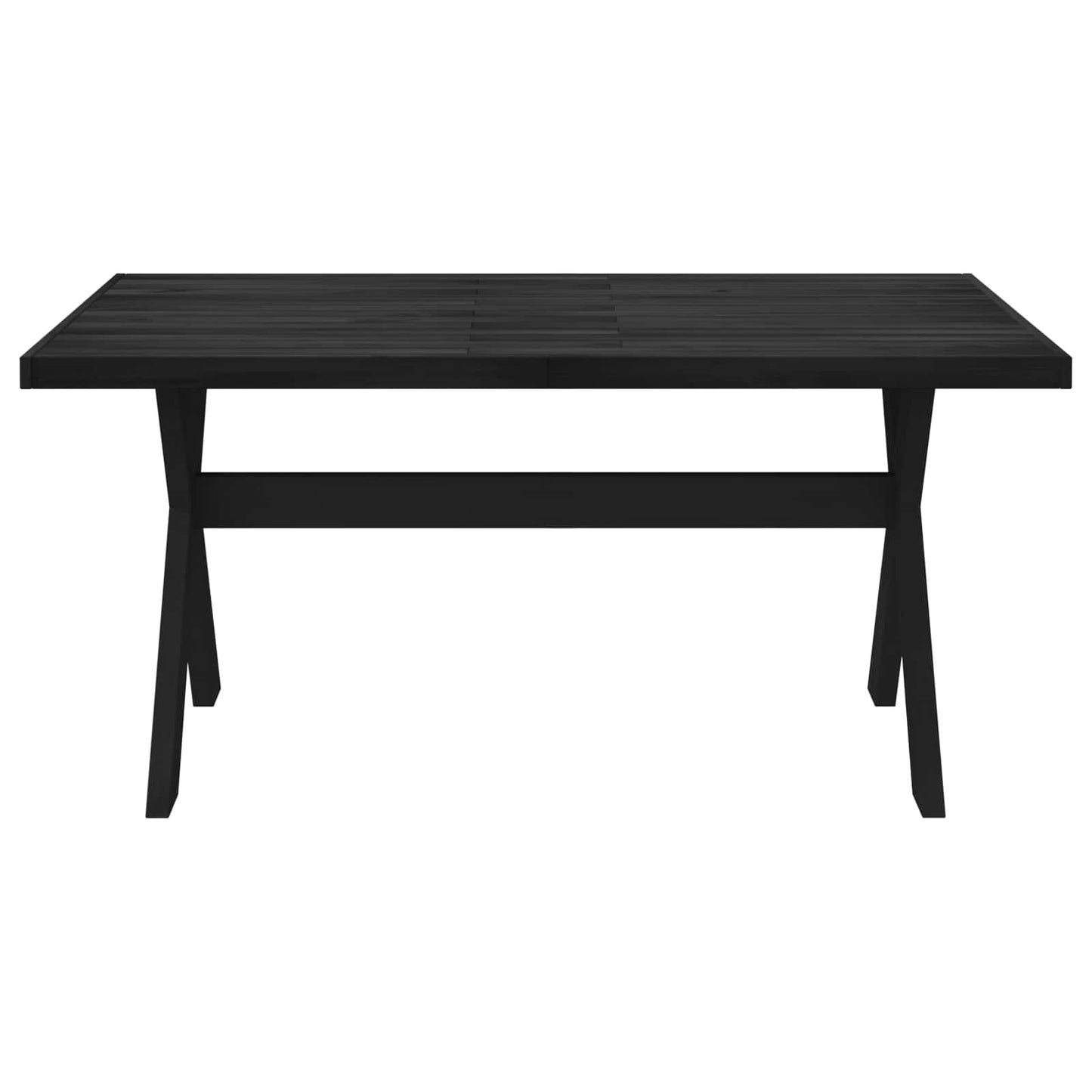 Esstisch NOAIN 160 cm Massives Kiefernholz Schwarz Rechteckig