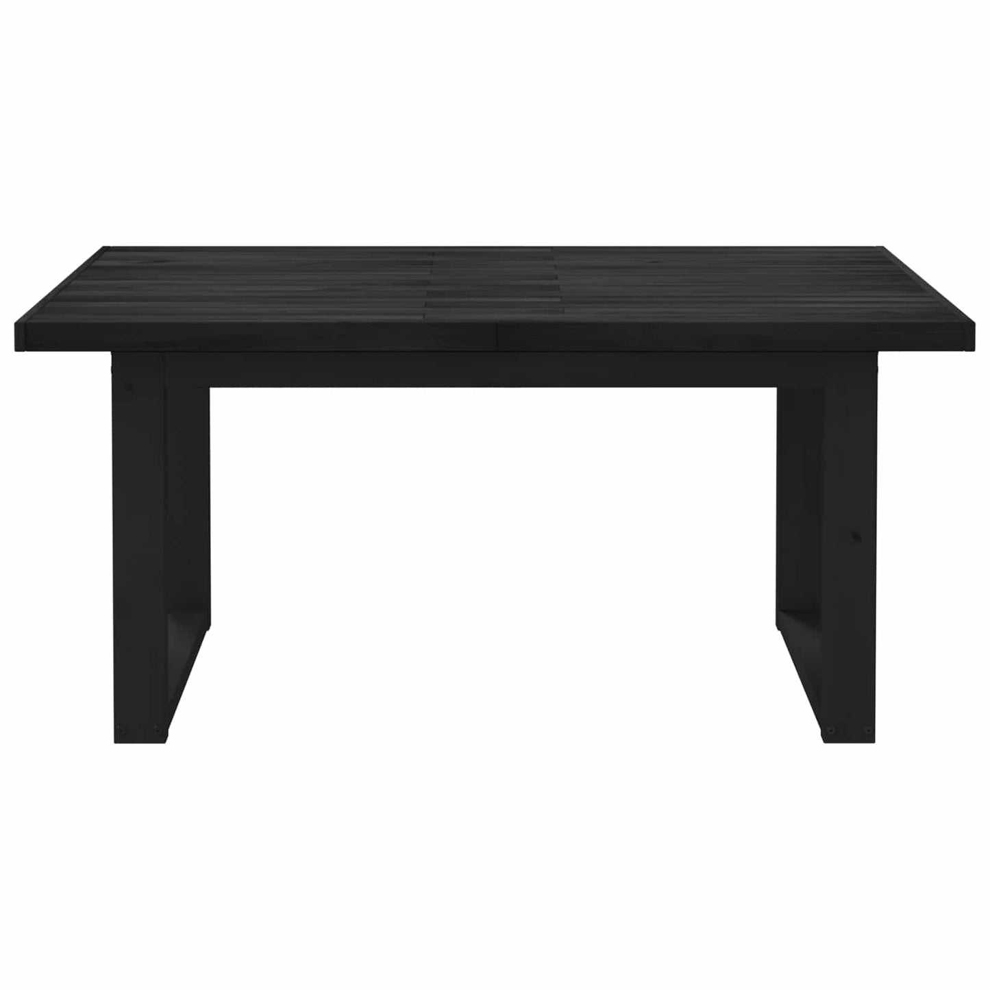 Esstisch NOAIN 160 cm Massives Kiefernholz Schwarz Rechteckig