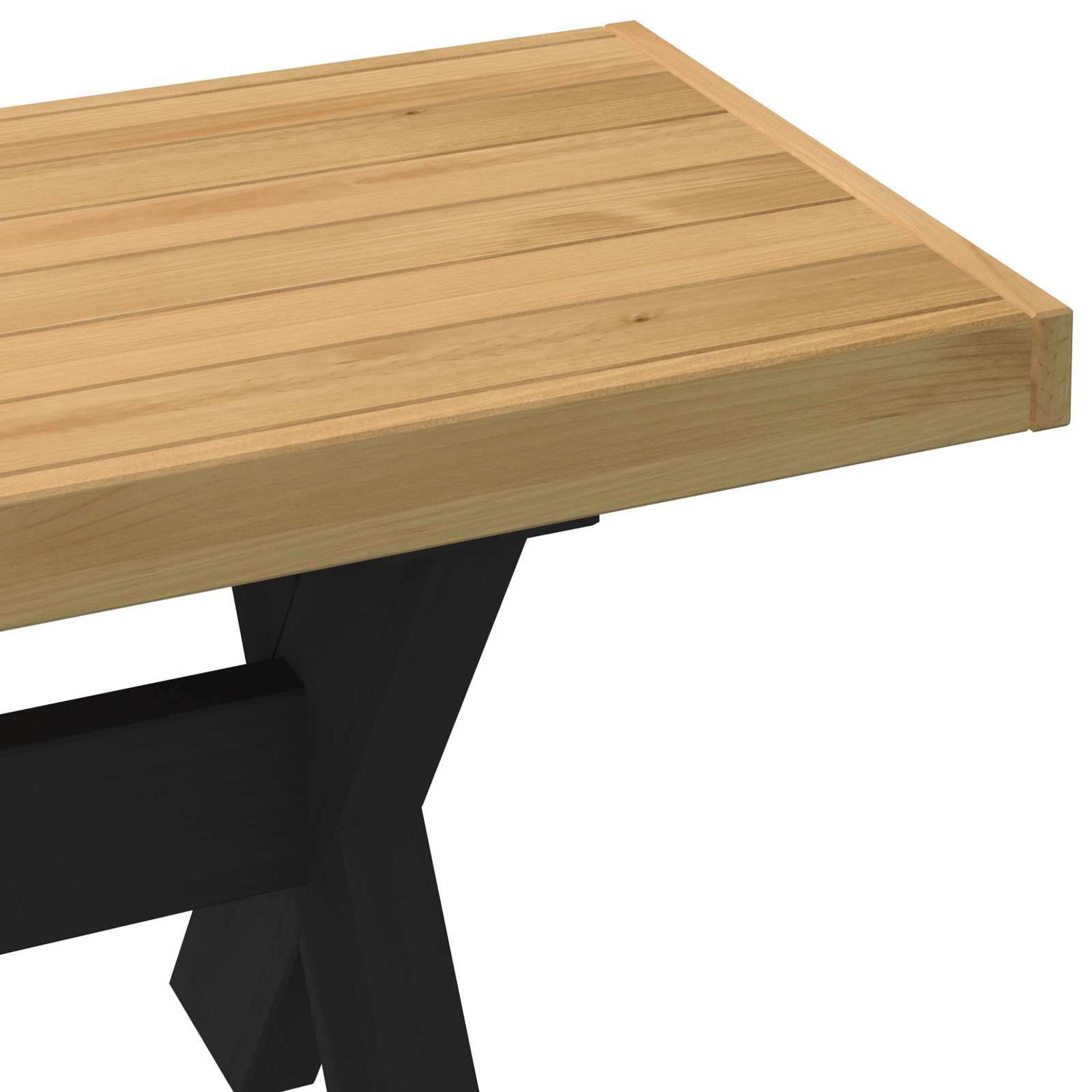 Esstischbank NOAIN 160 x 41 x 45 cm Massives Kiefernholz Natur
