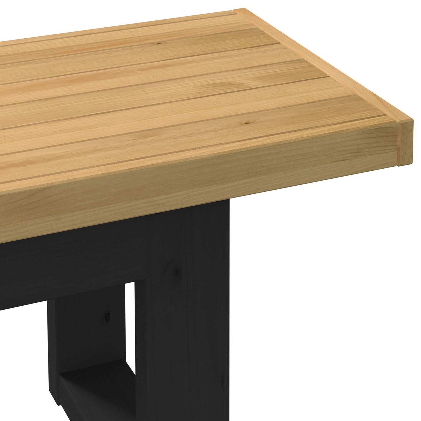 Esstischbank NOAIN 160 x 41 x 45 cm Massives Kiefernholz Natur