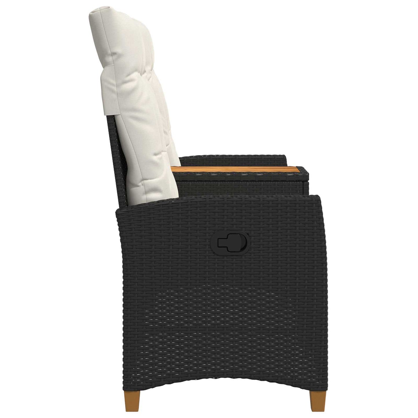 Liegebank mit Tisch 2 -Seater 126 x 65 x 112 cm Poly-Rattan