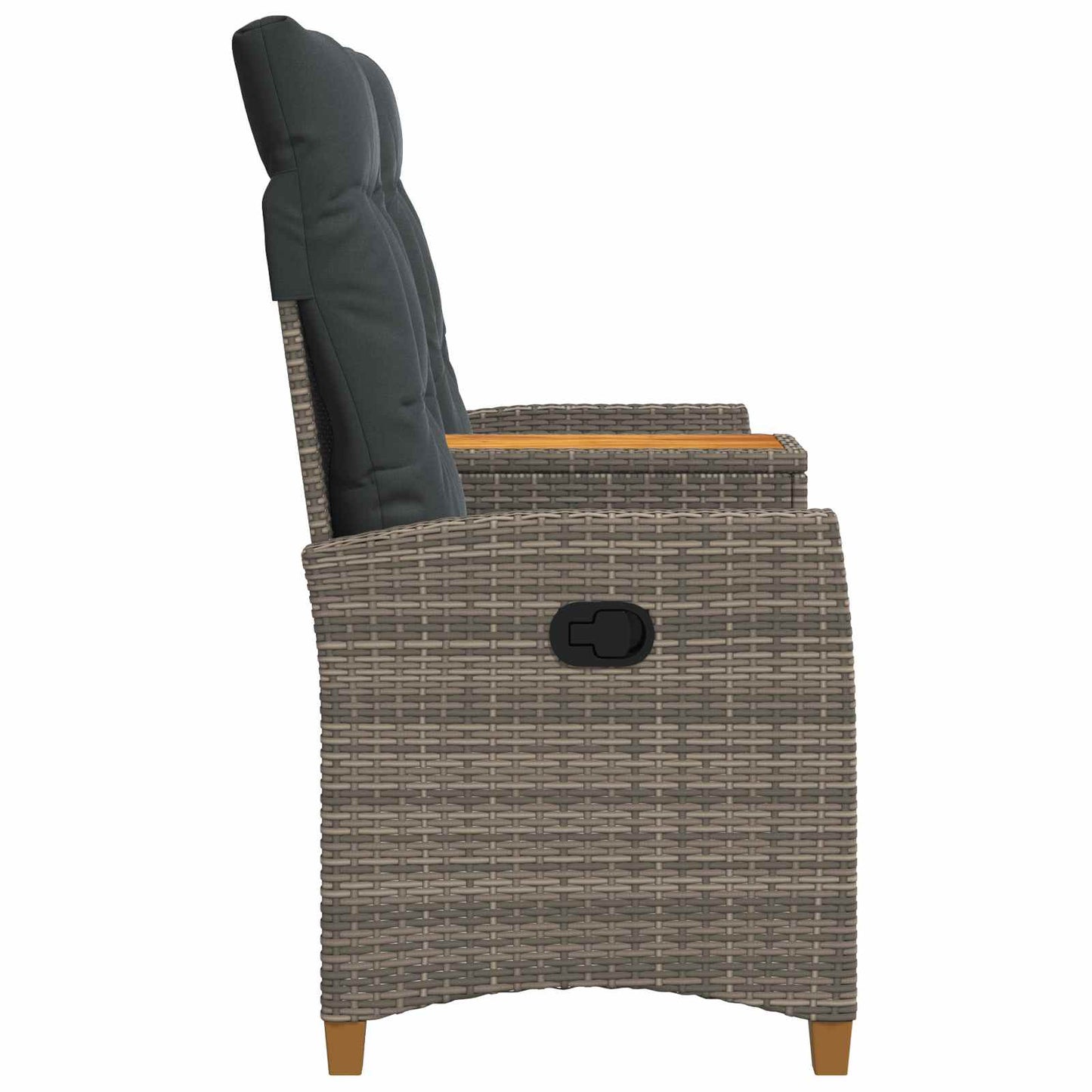 Liegebank mit Tisch 2 -Seater 126 x 65 x 112 cm Poly-Rattan