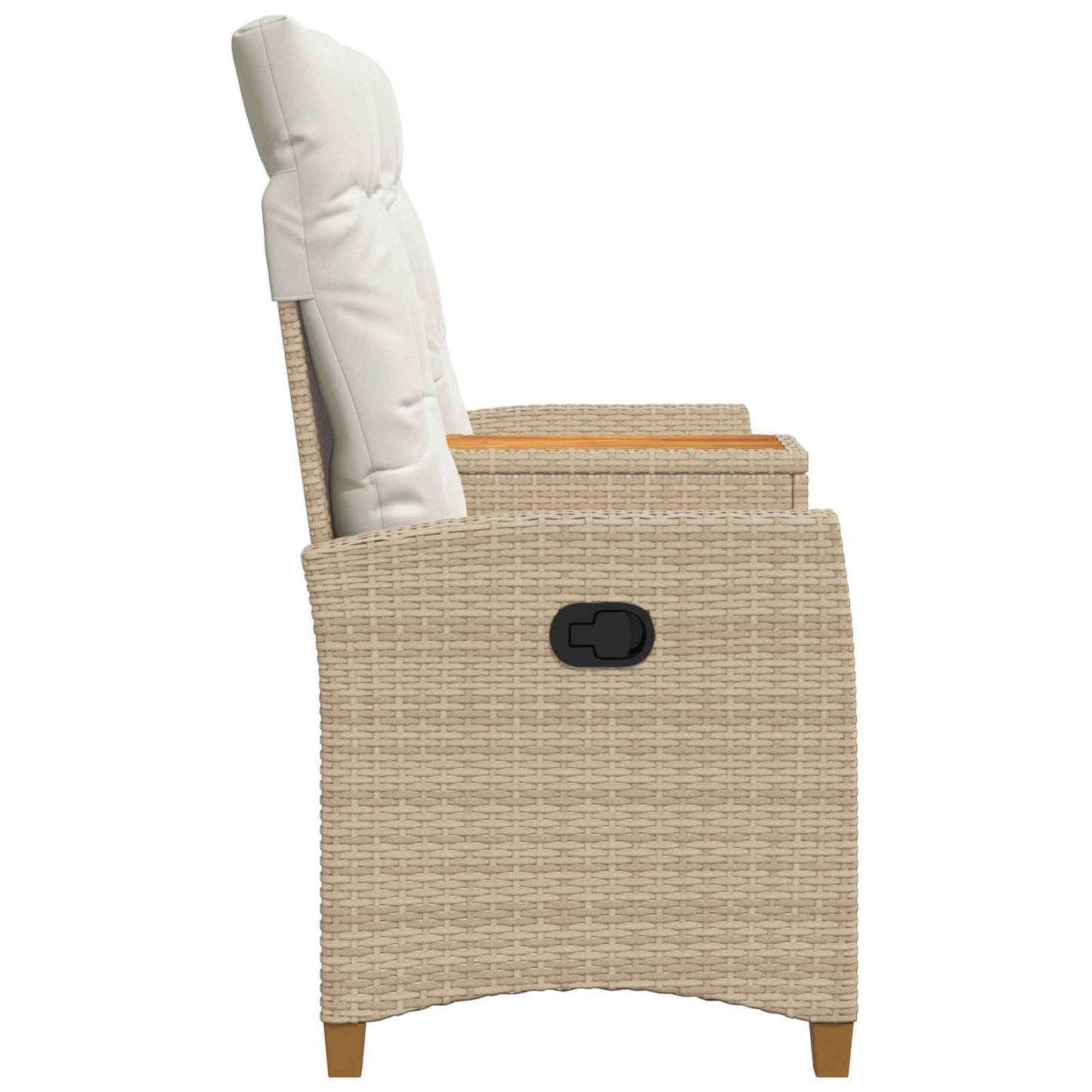 Liegebank mit Tisch 2 -Seater 126 x 65 x 112 cm Poly-Rattan