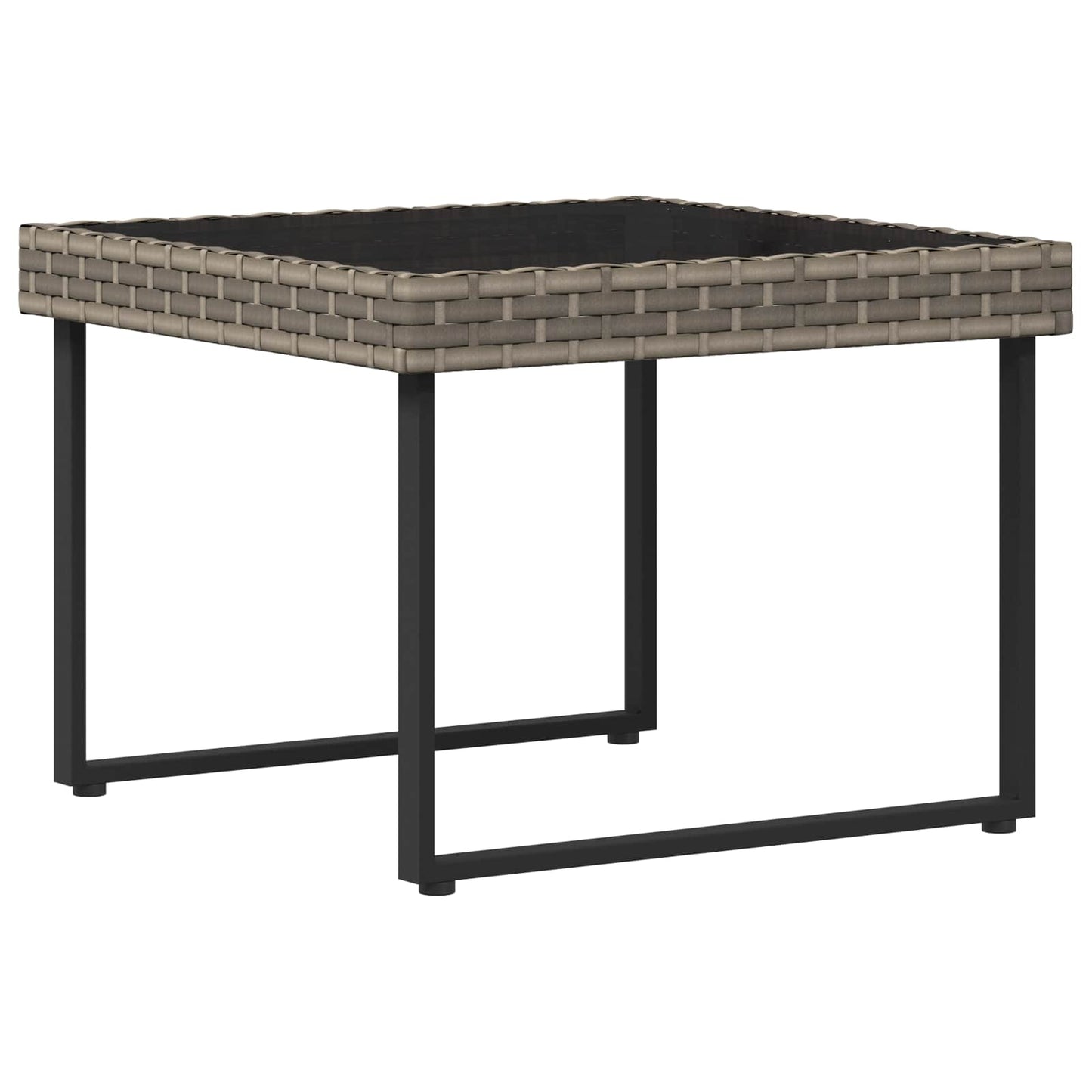 Gartensofa-set 2 Stk. Grau Poly Rattan Stahl