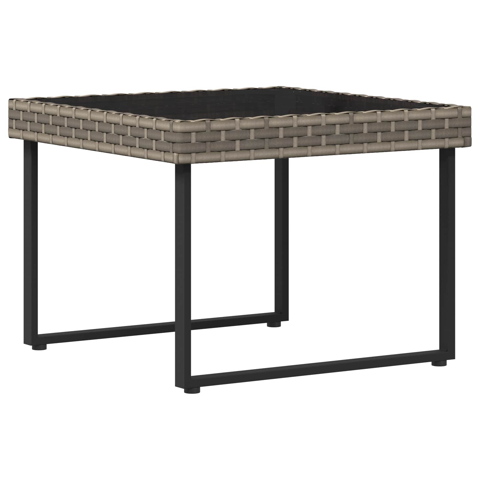 Gartensofa-set 2 Stk. Grau Poly Rattan Stahl