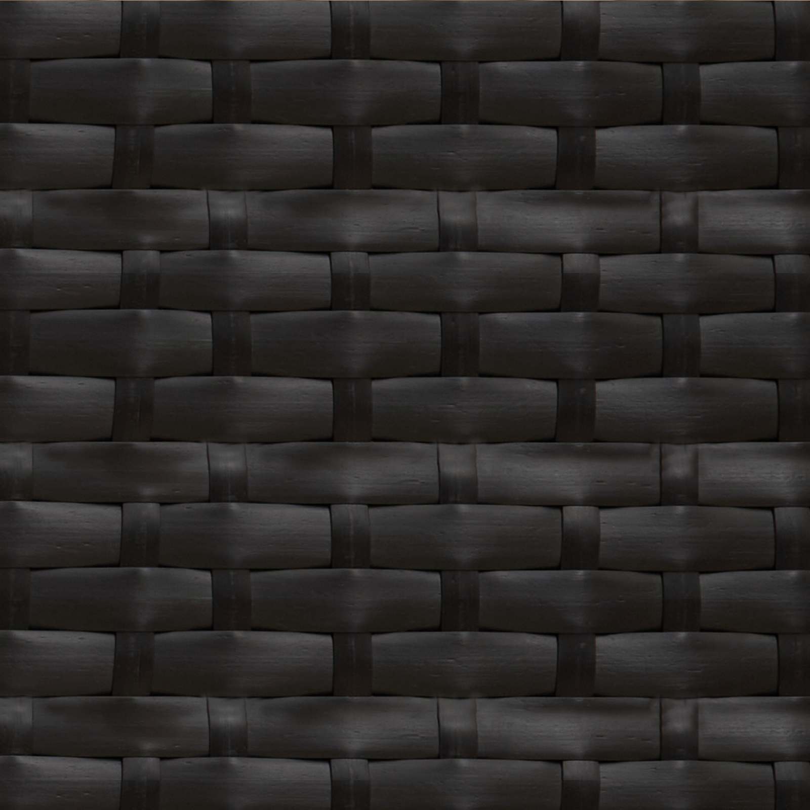 Gartensofa-set 2 Stk. Schwarz und Creme Poly Rattan Stahl