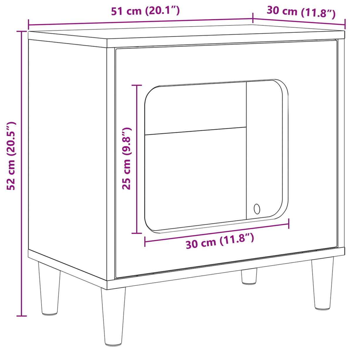 Katzenhaus Altholz 51 x 30 x 52 cm Holzwerkstoff