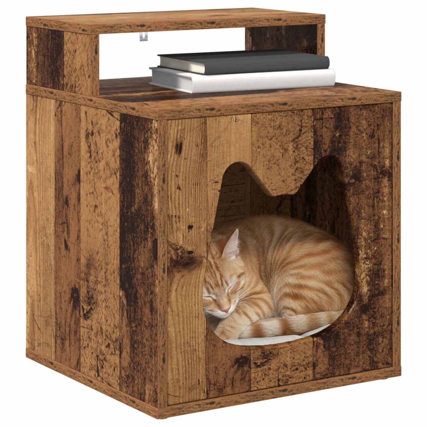 Katzenhaus Altholz 42,5 x 40 x 53,5 cm Holzwerkstoff
