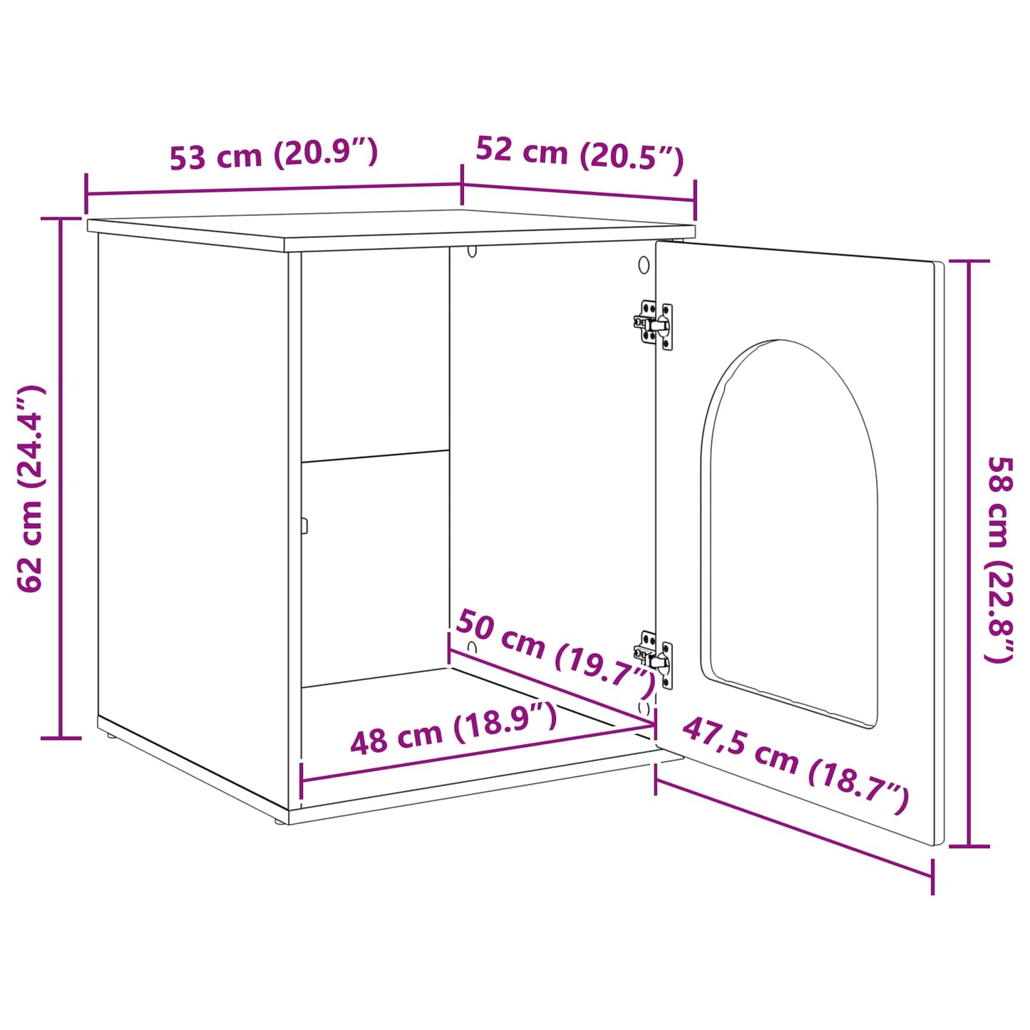 Katzenhaus Altholz 53 x 52 x 62 cm Holzwerkstoff