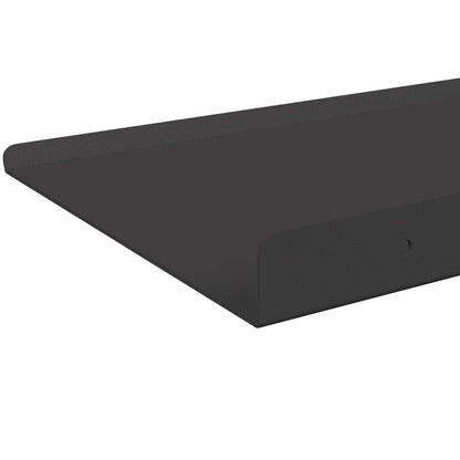 Schwebendes Regal 4 stk. Schwarz 80 x 18 x 2,5 cm Stahl