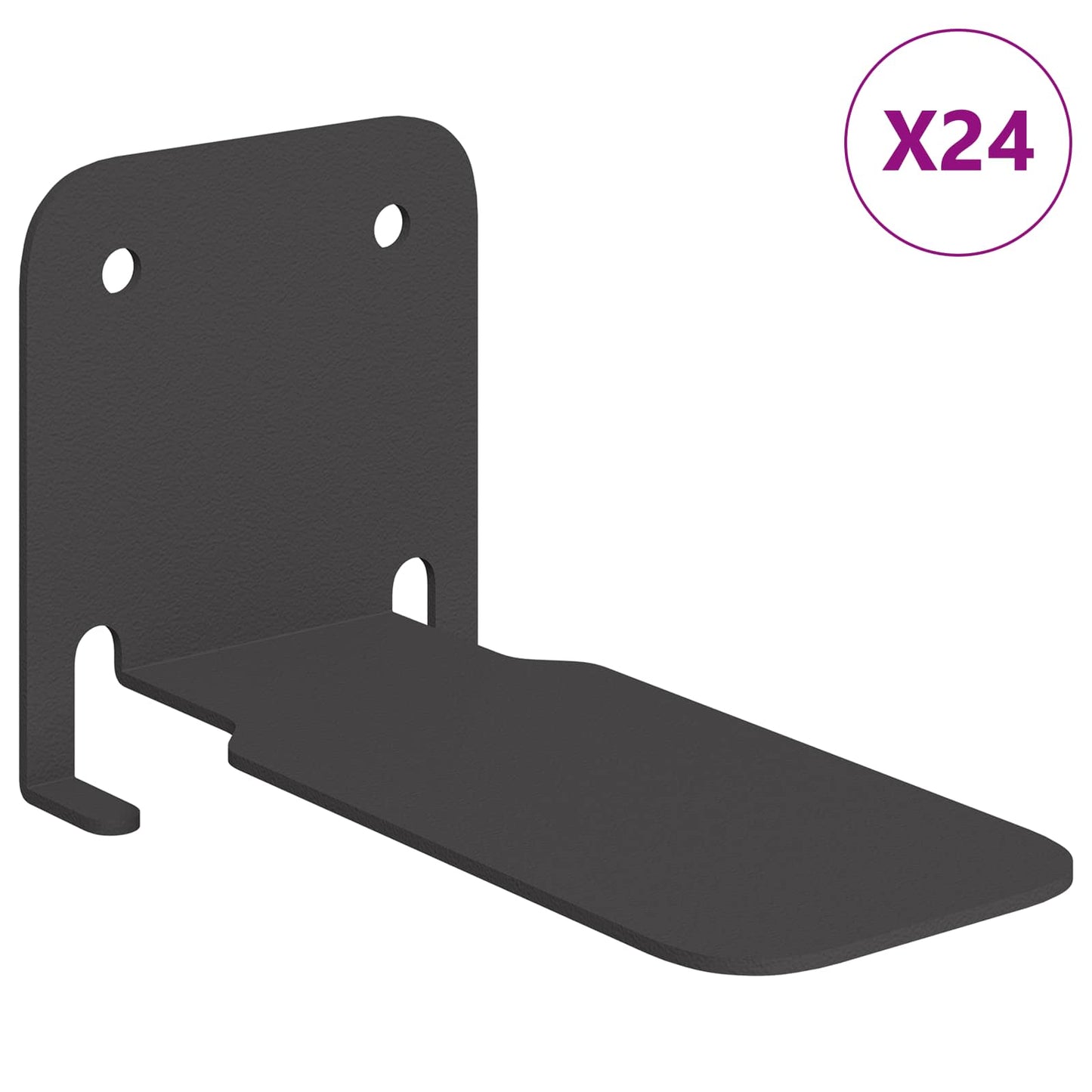 Unsichtbares Schwimmendes Regal 24 stk. Schwarz 6 x 11 x 6,5 cm