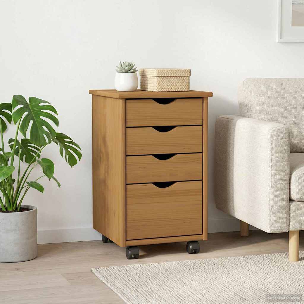 Rollschrank MOSS Honigbraun 34 x 39 x 56 cm