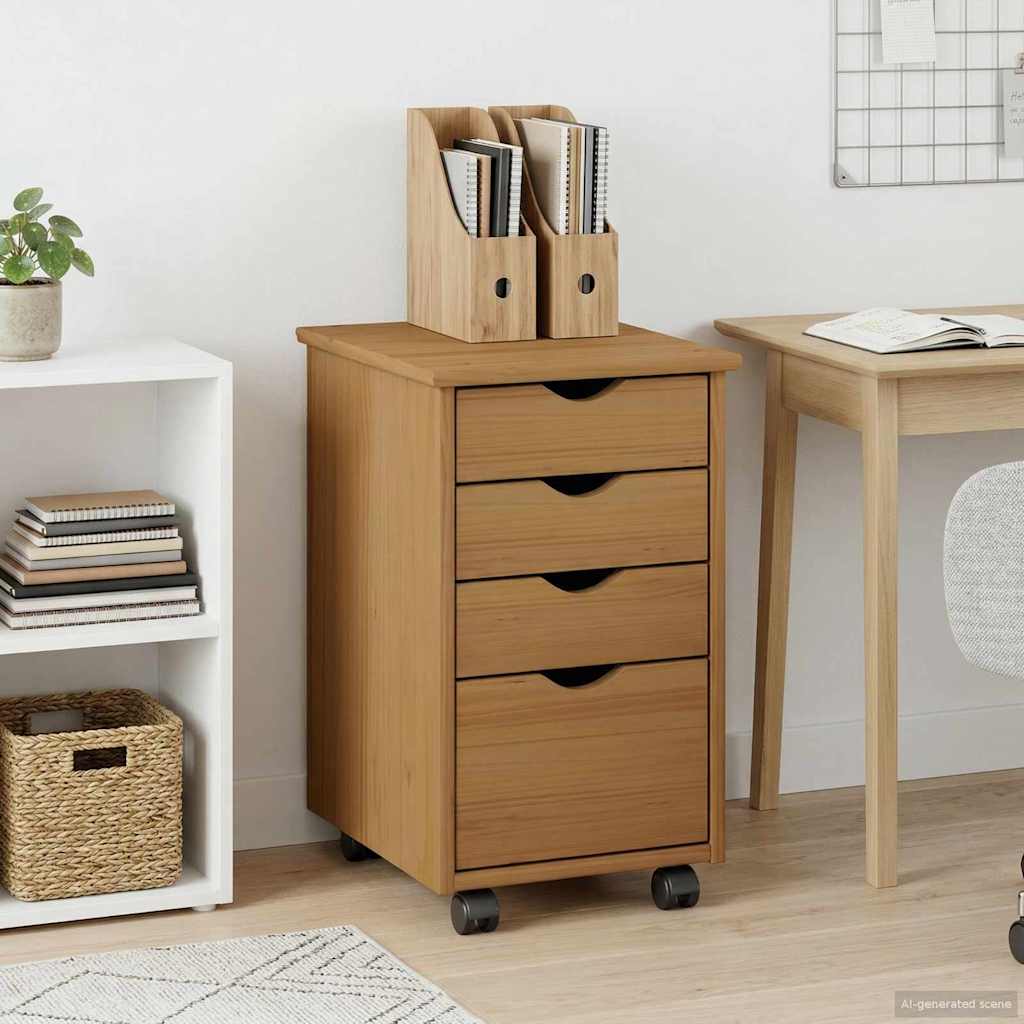 Rollschrank MOSS Honigbraun 34 x 39 x 56 cm