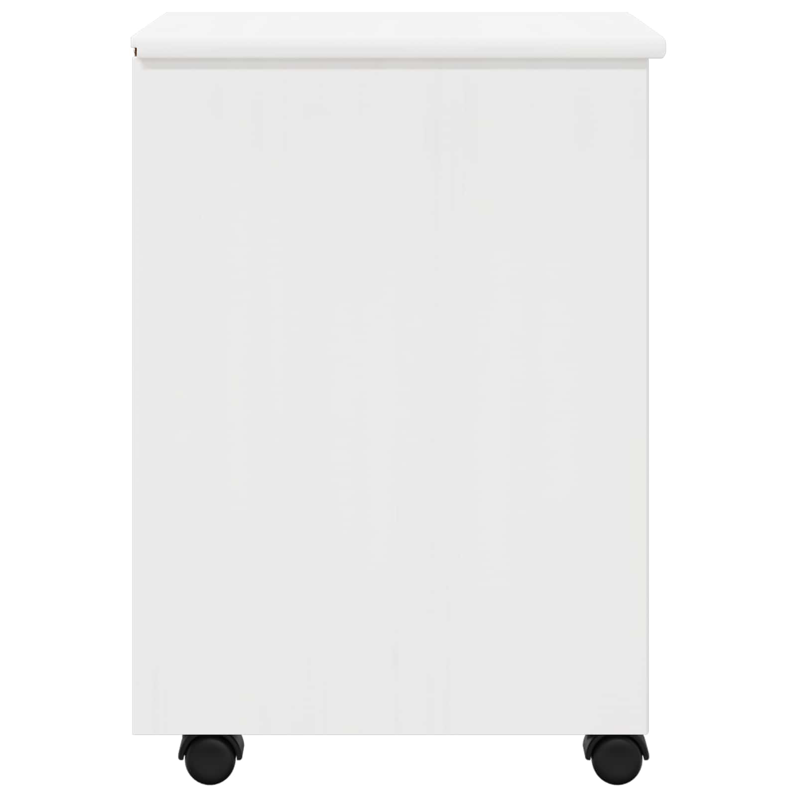 Rollschrank Mit Rad Weiß 34 x 39 x 56 cm Massives Kiefernholz