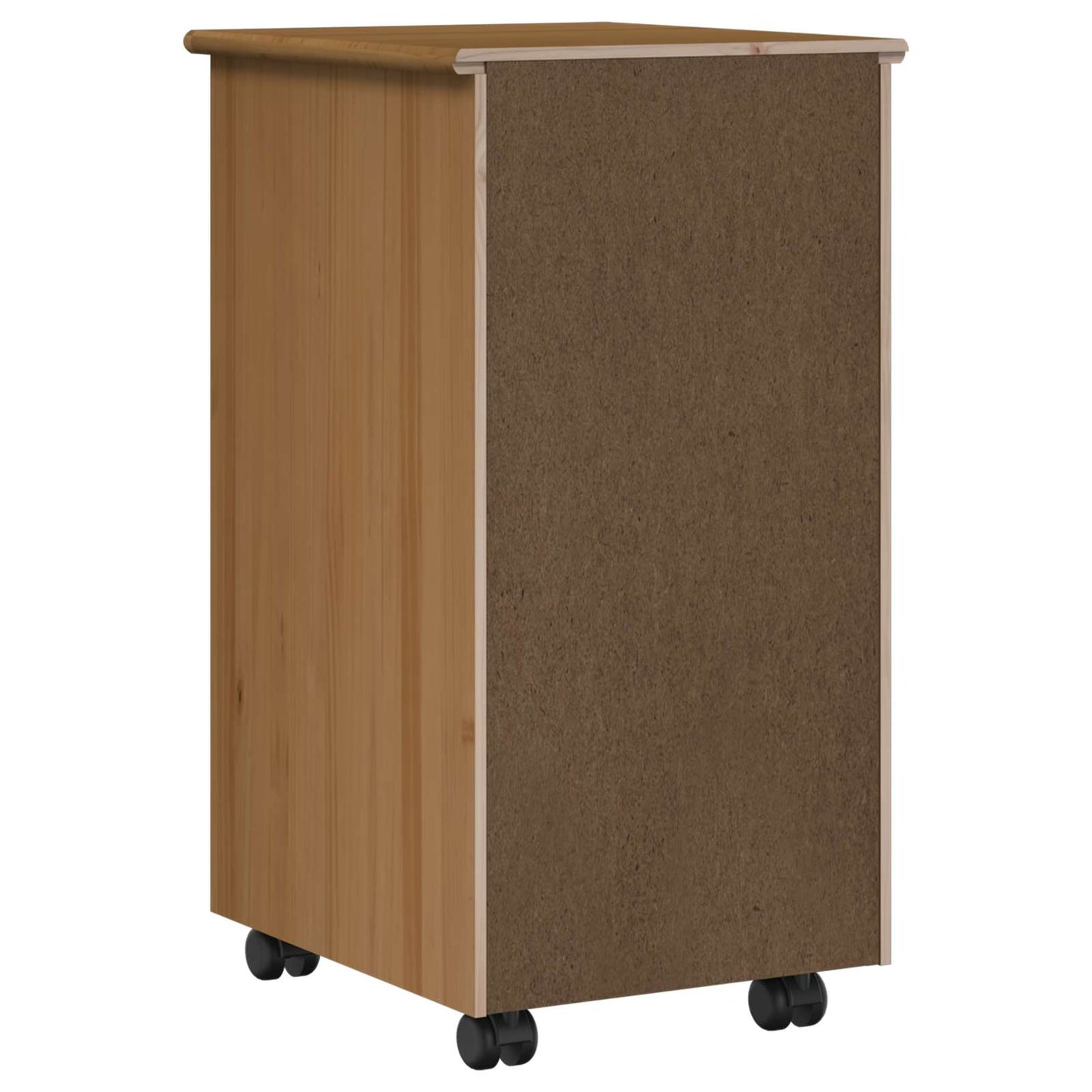 Rollschrank 34 x 39 x 65,5 cm Massivholz Kiefer Honigbraun