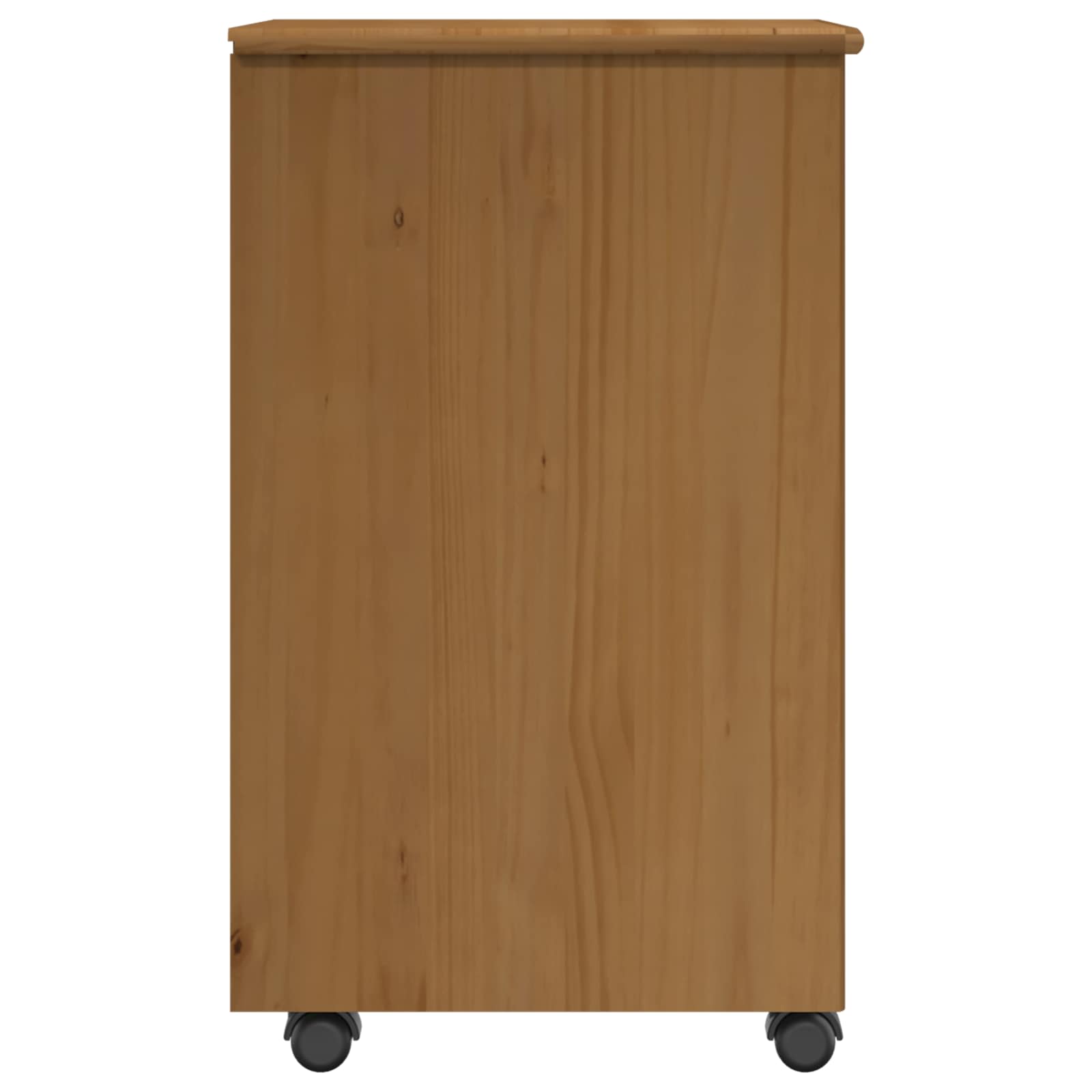 Rollschrank 34 x 39 x 65,5 cm Massivholz Kiefer Honigbraun