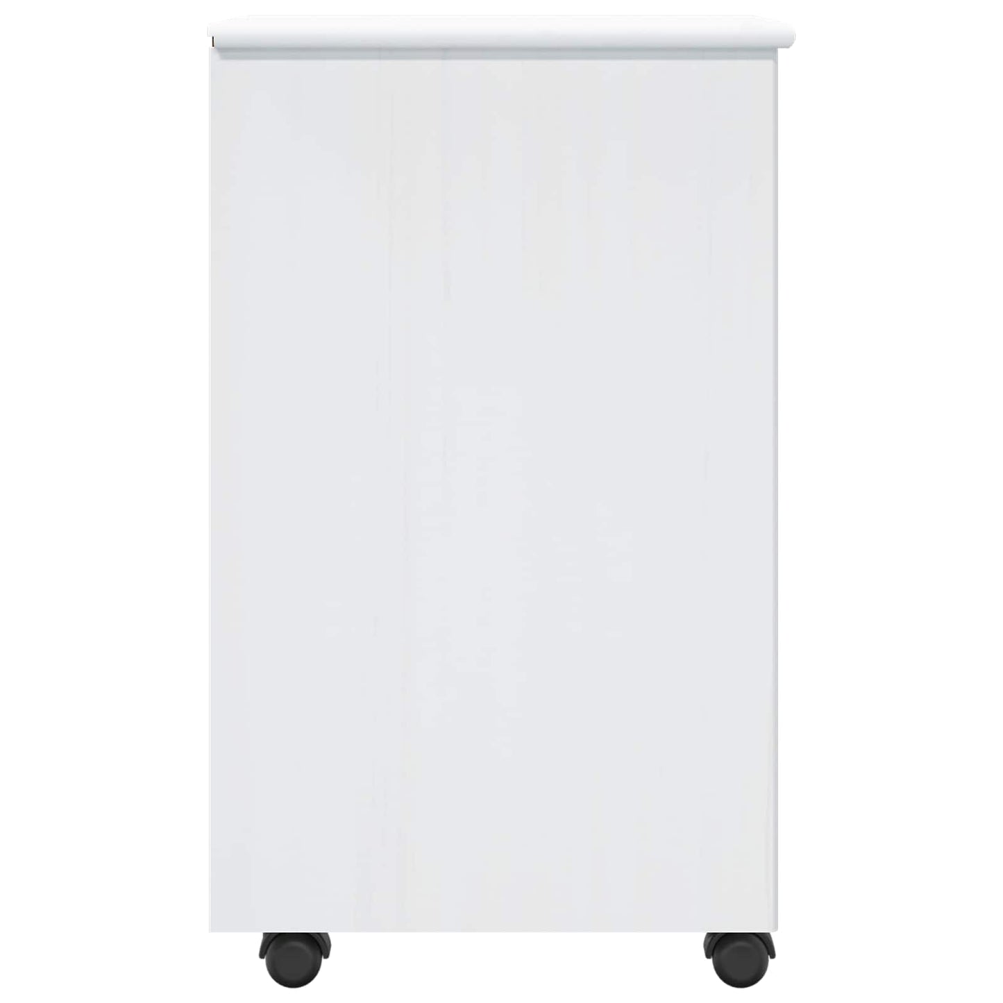 Rollschrank 34 x 39 x 65,5 cm Massivholz Kiefer Weiß