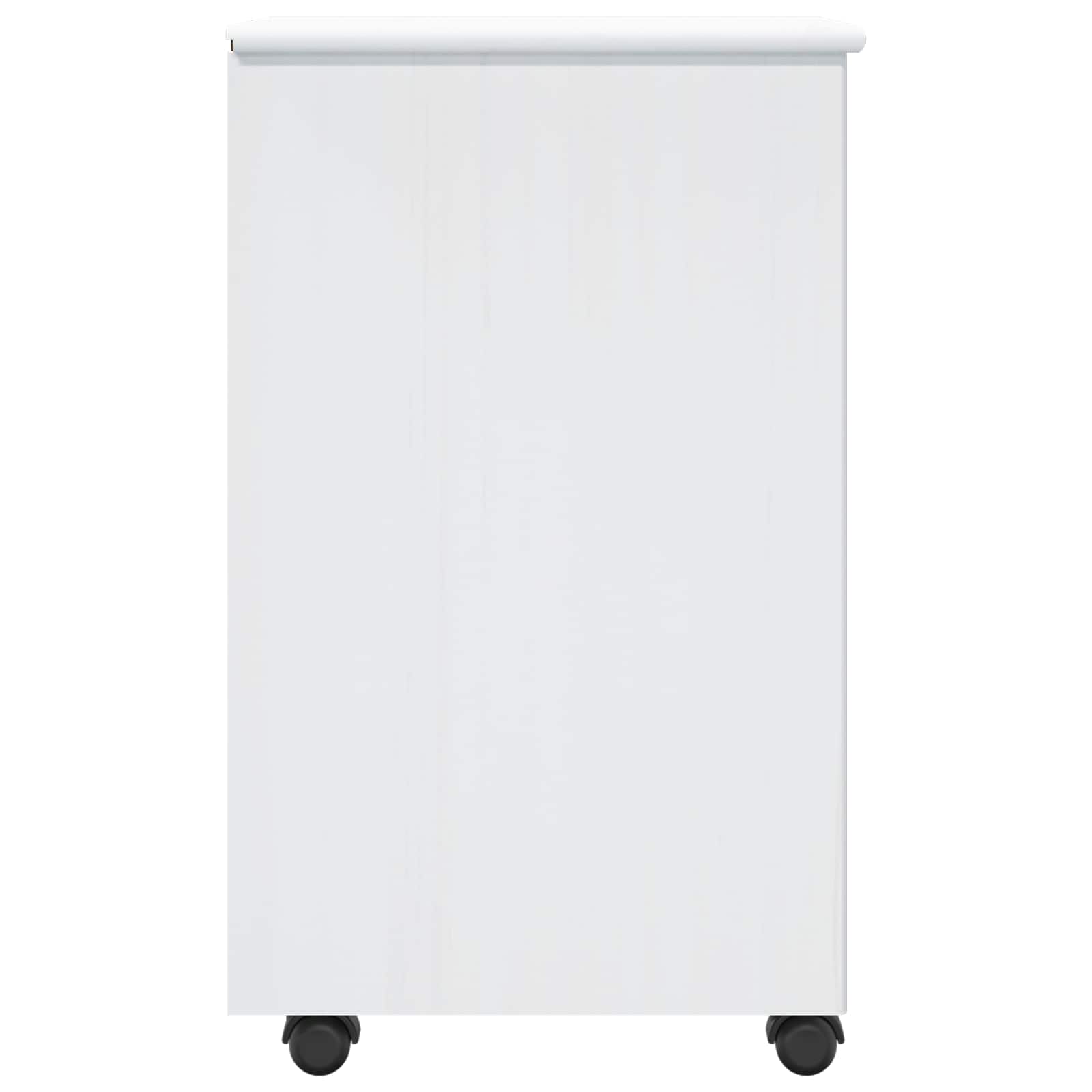 Rollschrank 34 x 39 x 65,5 cm Massivholz Kiefer Weiß