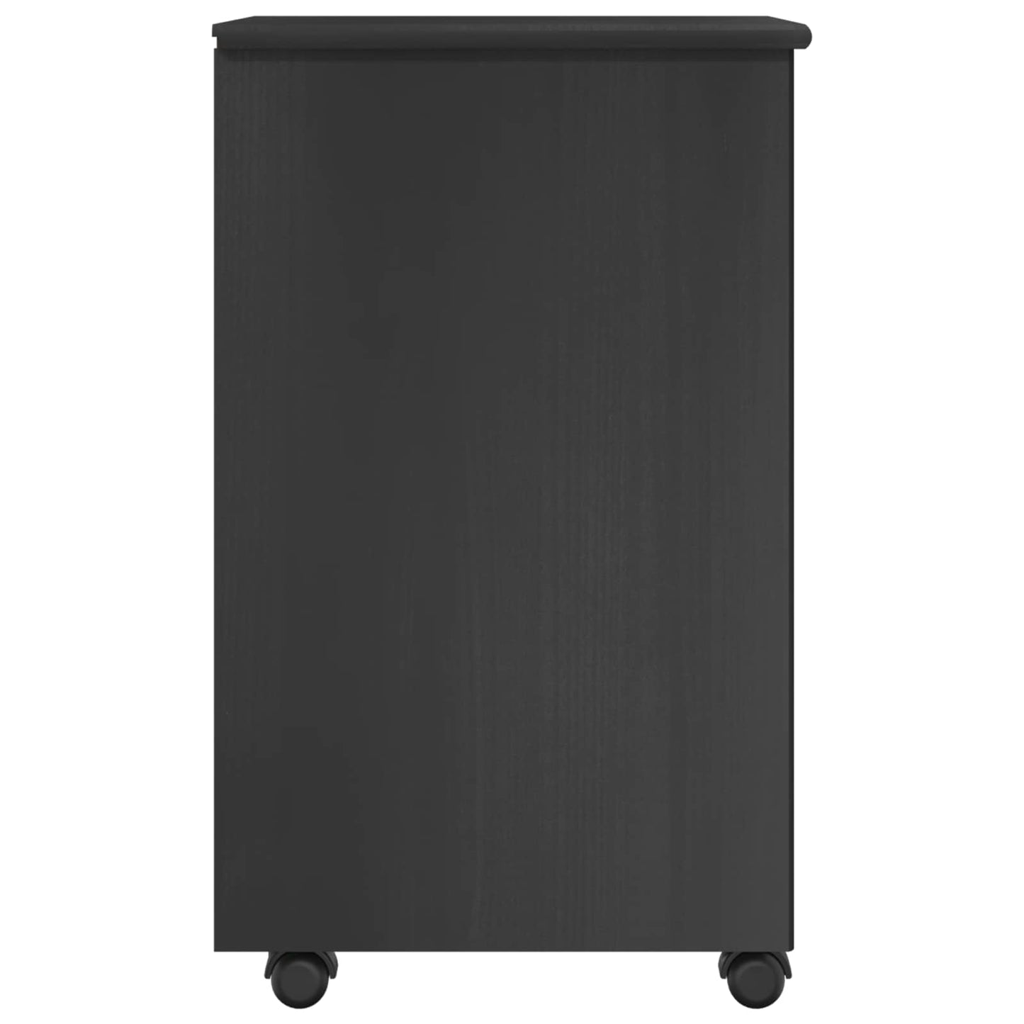 Rollschrank 34 x 39 x 65,5 cm Massivholz Kiefer Grau