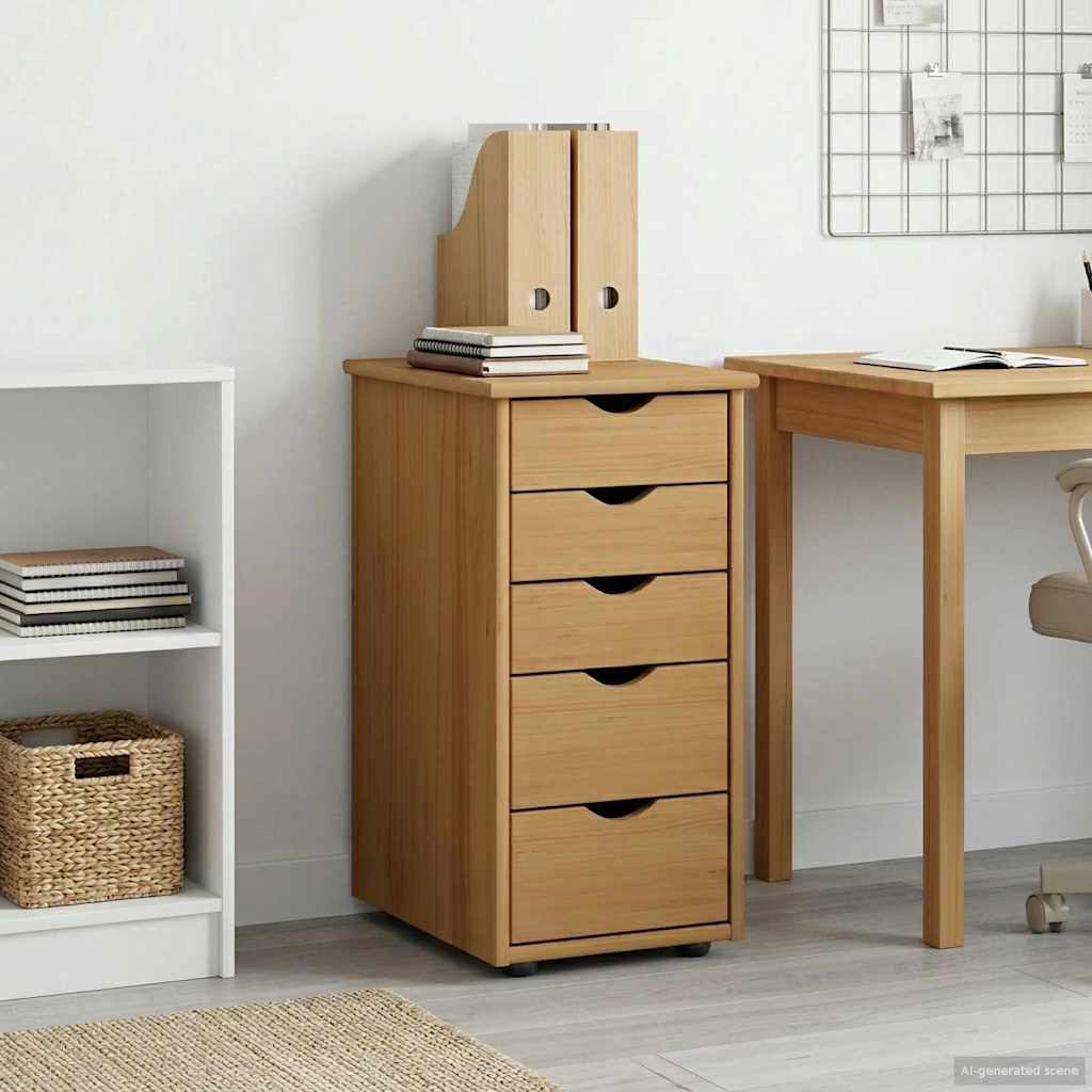 Schrank 34 x 39 x 61,5 cm Massivholz Kiefer Honigbraun