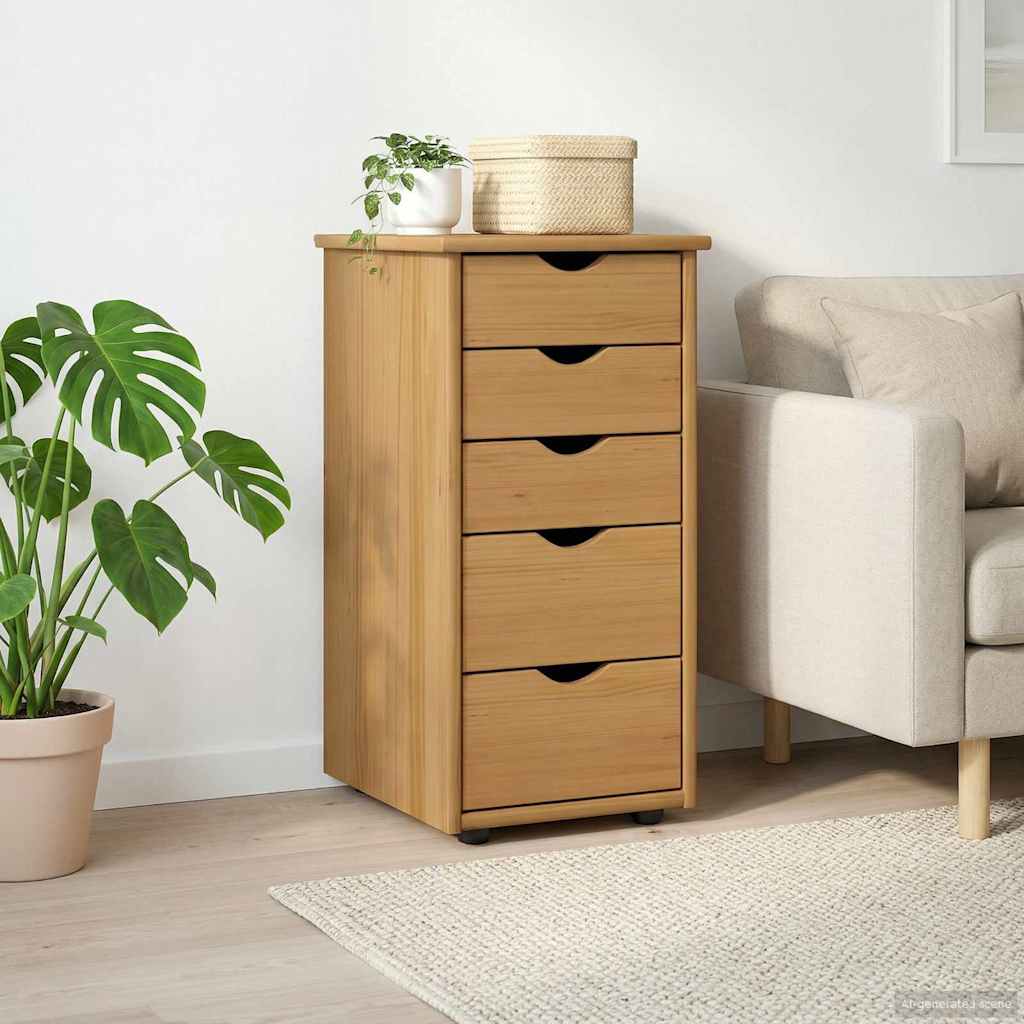Schrank 34 x 39 x 61,5 cm Massivholz Kiefer Honigbraun