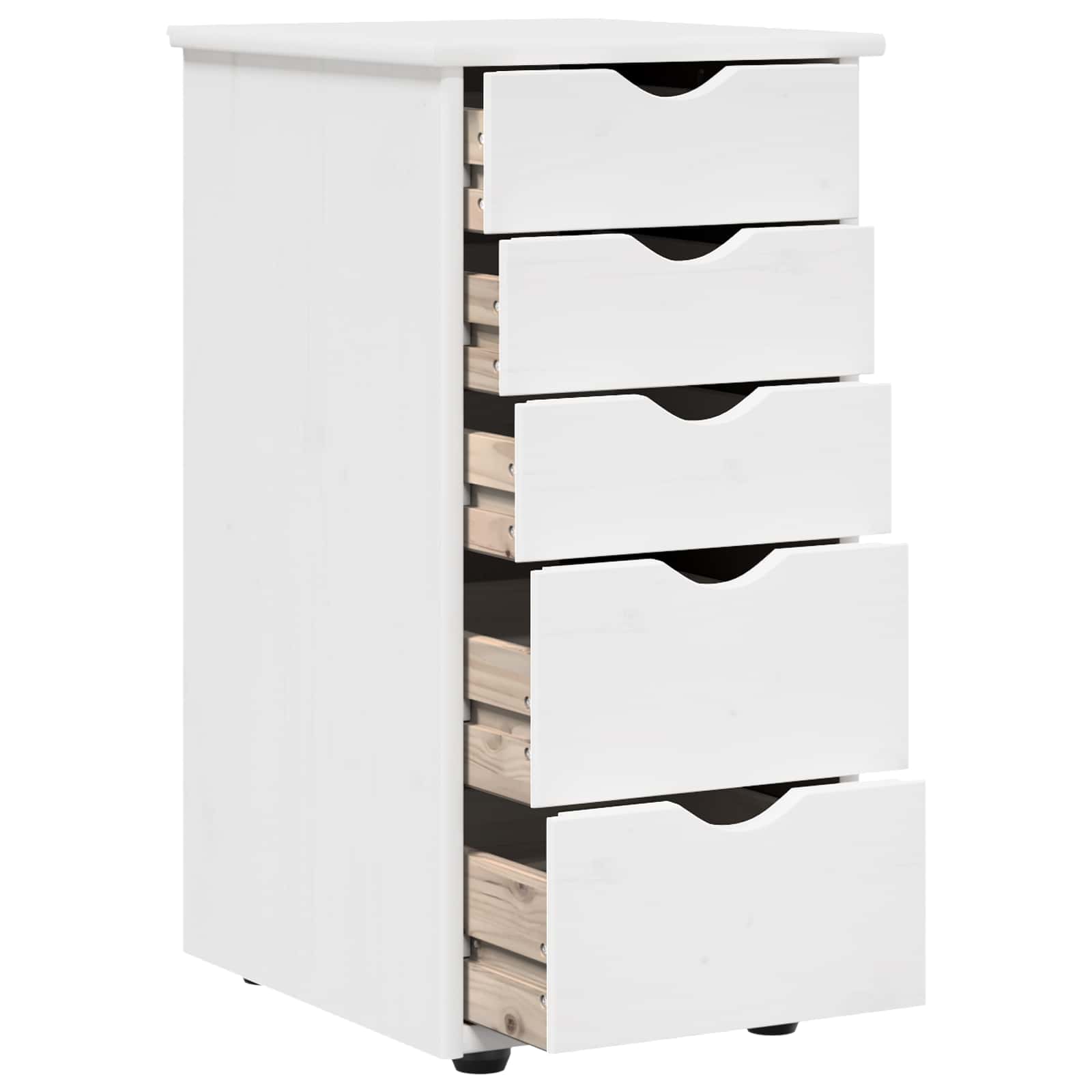 Schrank 34 x 39 x 61,5 cm Massivholz Kiefer Weiß