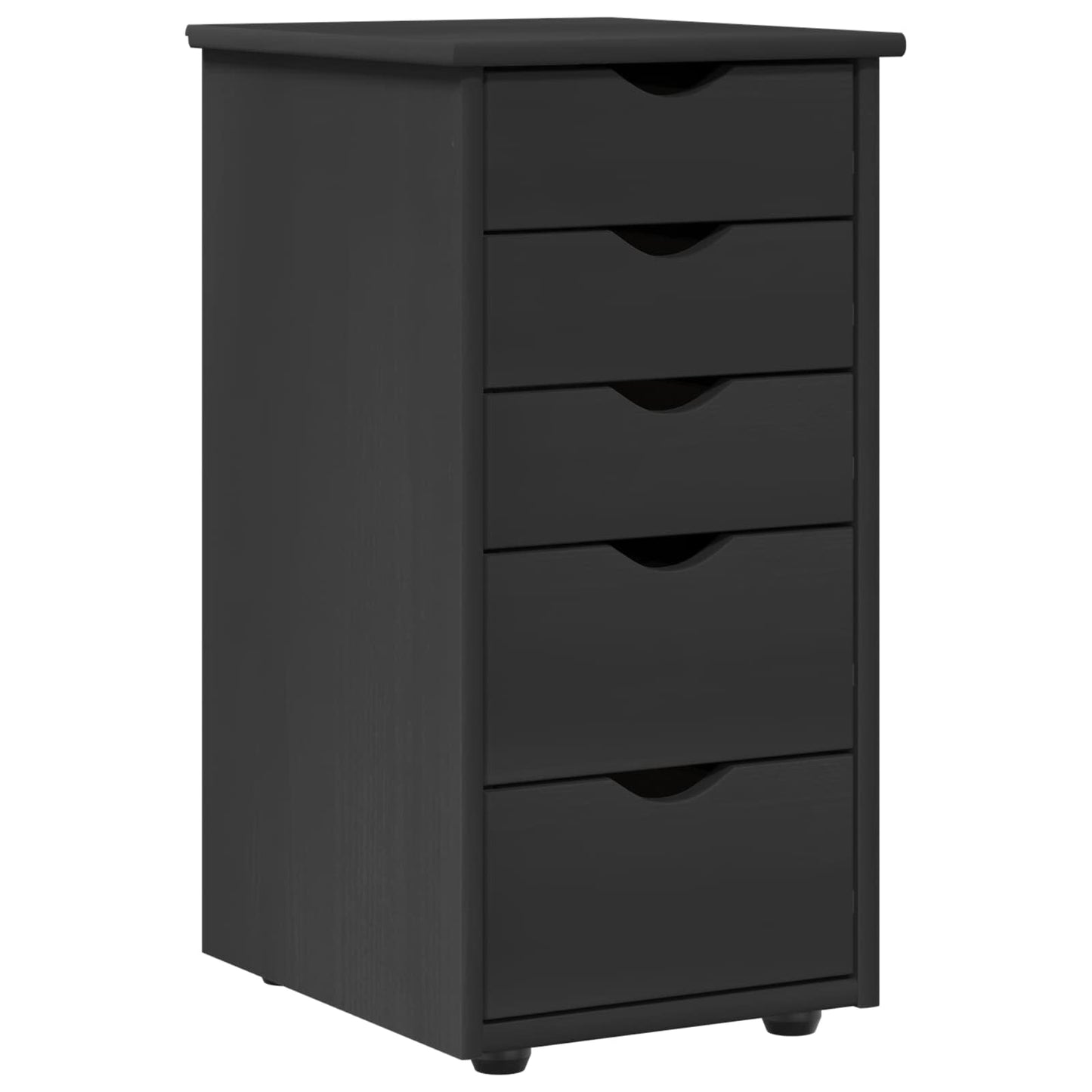 Schrank 34 x 39 x 61,5 cm Massivholz Kiefer Grau