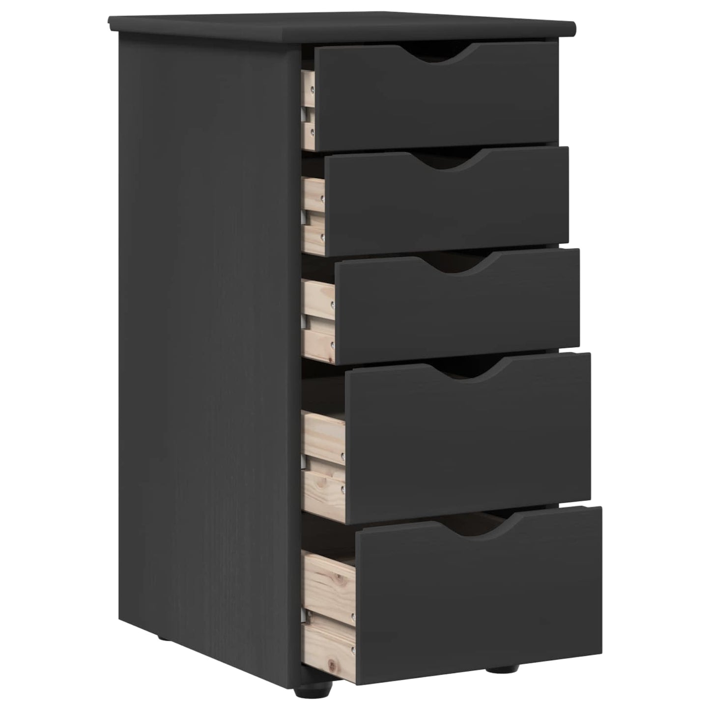 Schrank 34 x 39 x 61,5 cm Massivholz Kiefer Grau