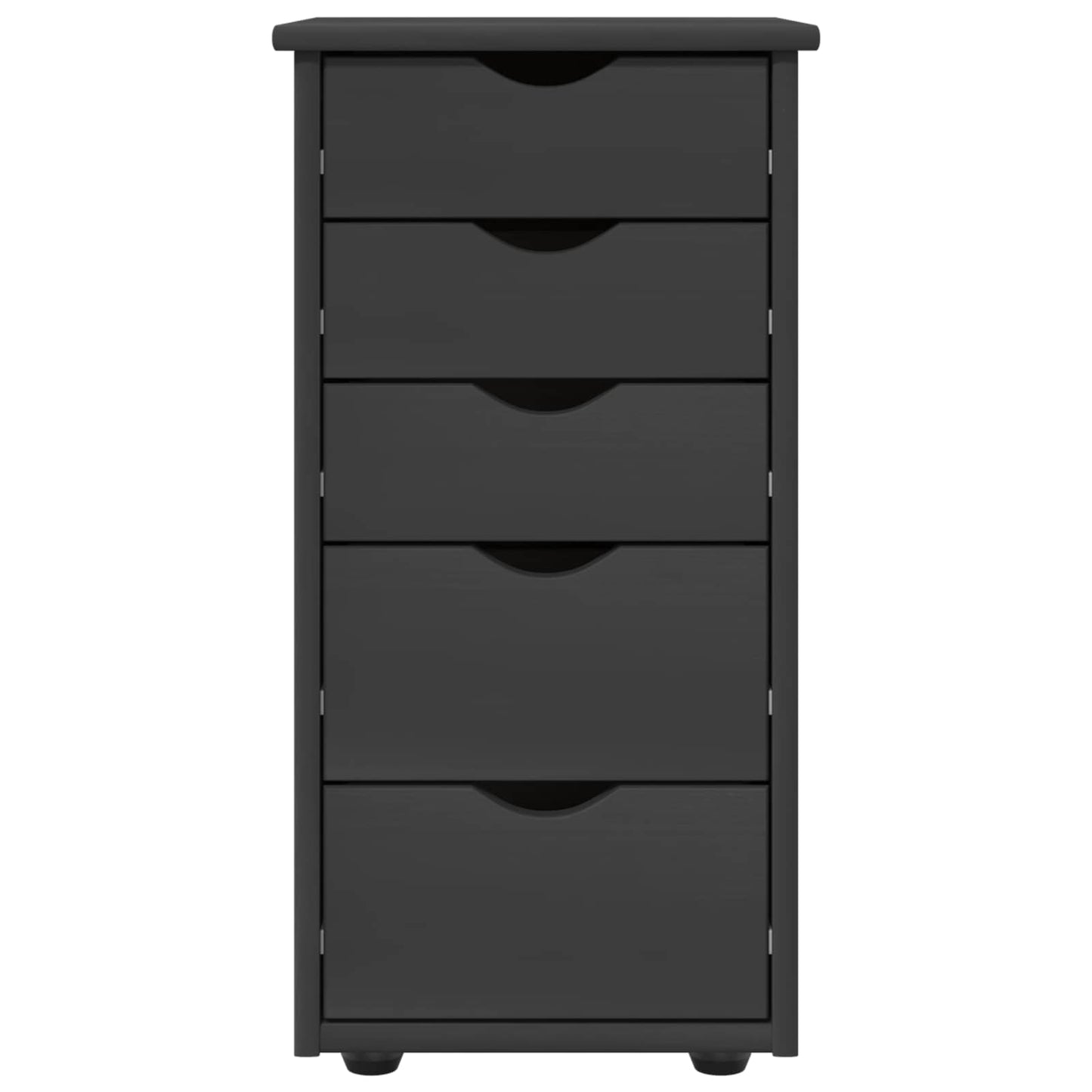 Schrank 34 x 39 x 61,5 cm Massivholz Kiefer Grau