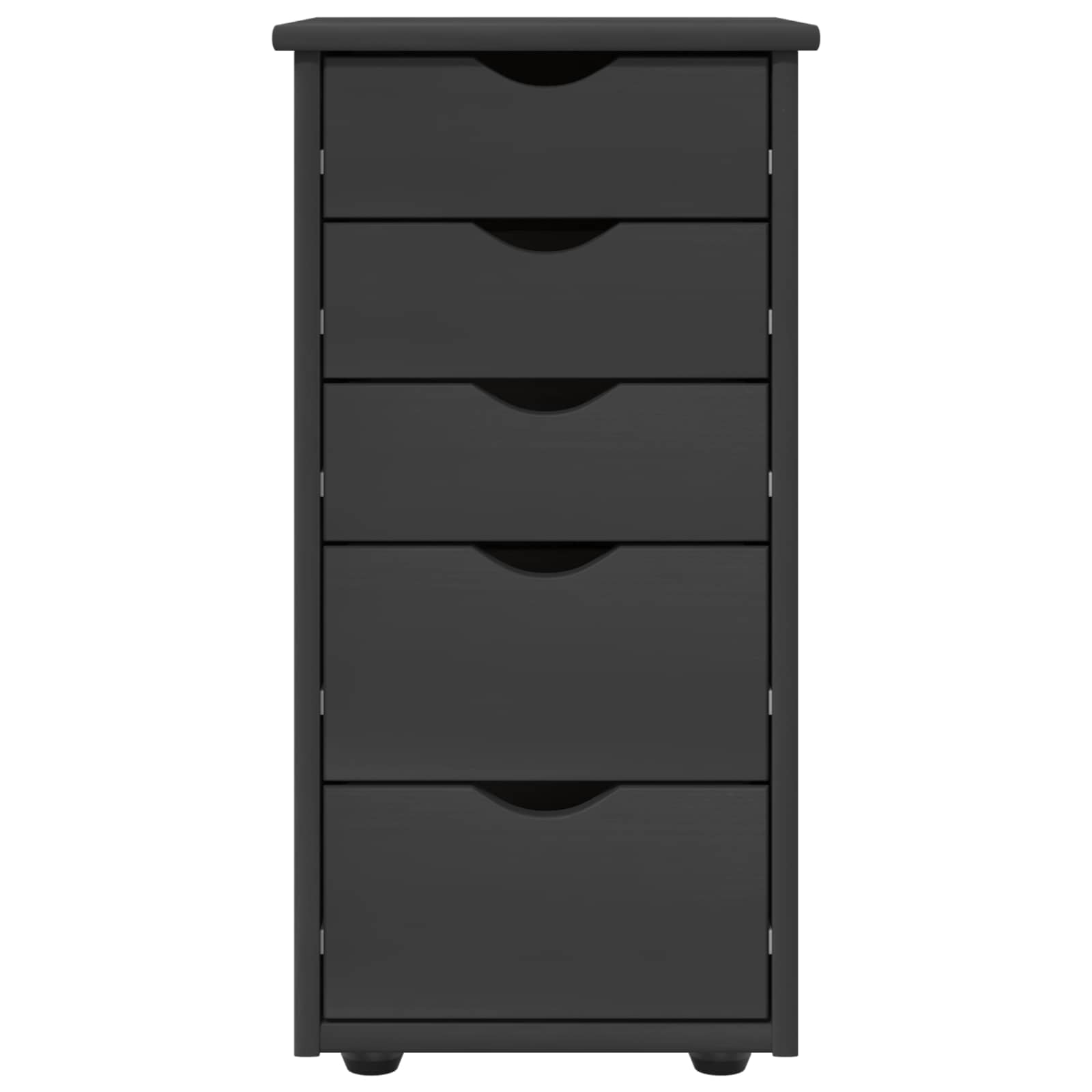 Schrank 34 x 39 x 61,5 cm Massivholz Kiefer Grau