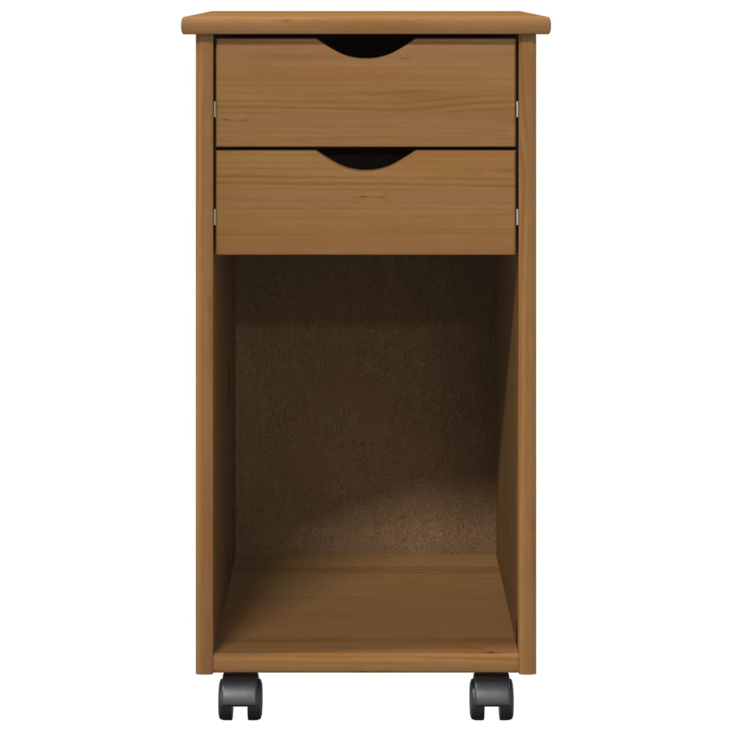 Rollschrank 34 x 39 x 65,5 cm Massives Kiefernholz Honigbraun