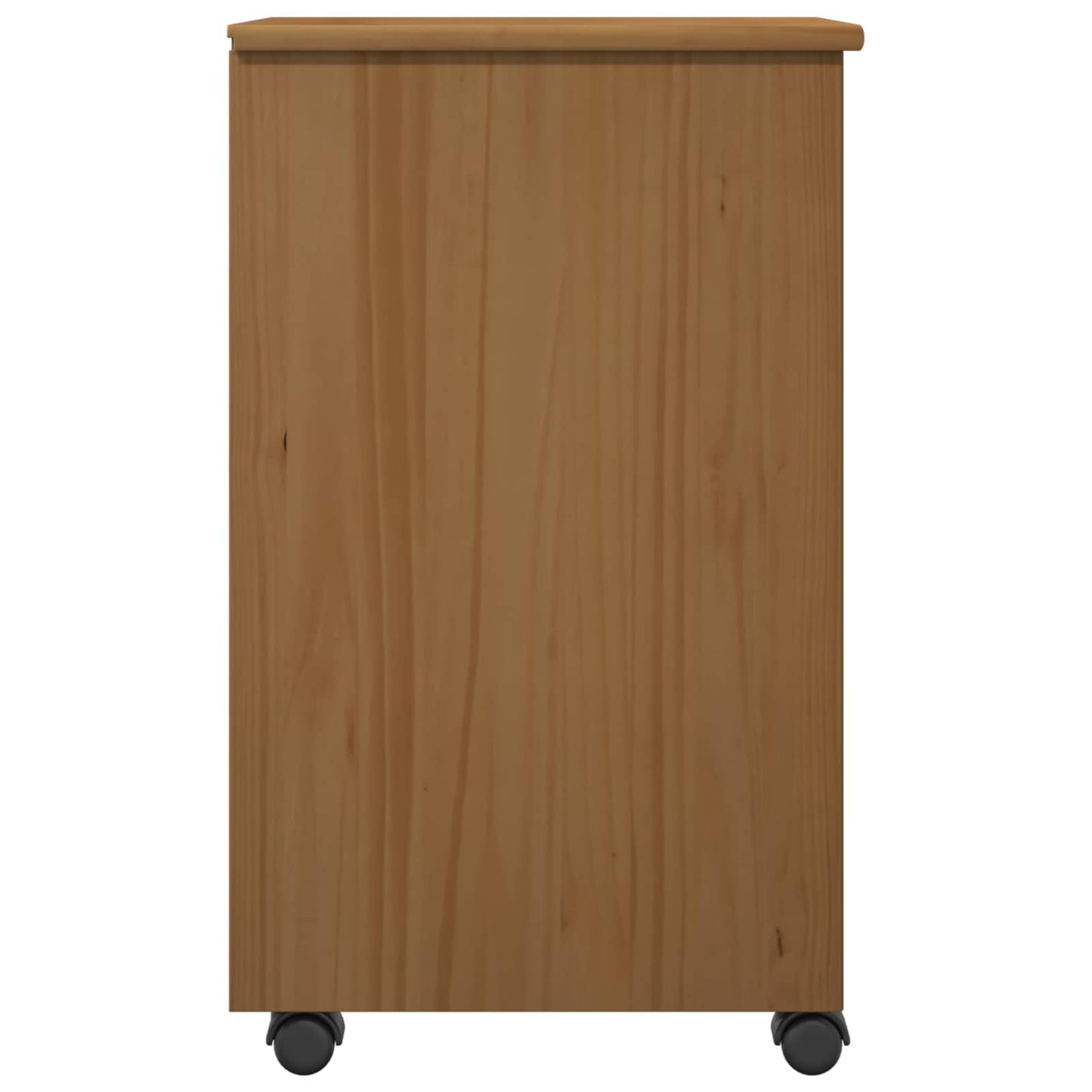 Rollschrank 34 x 39 x 65,5 cm Massives Kiefernholz Honigbraun