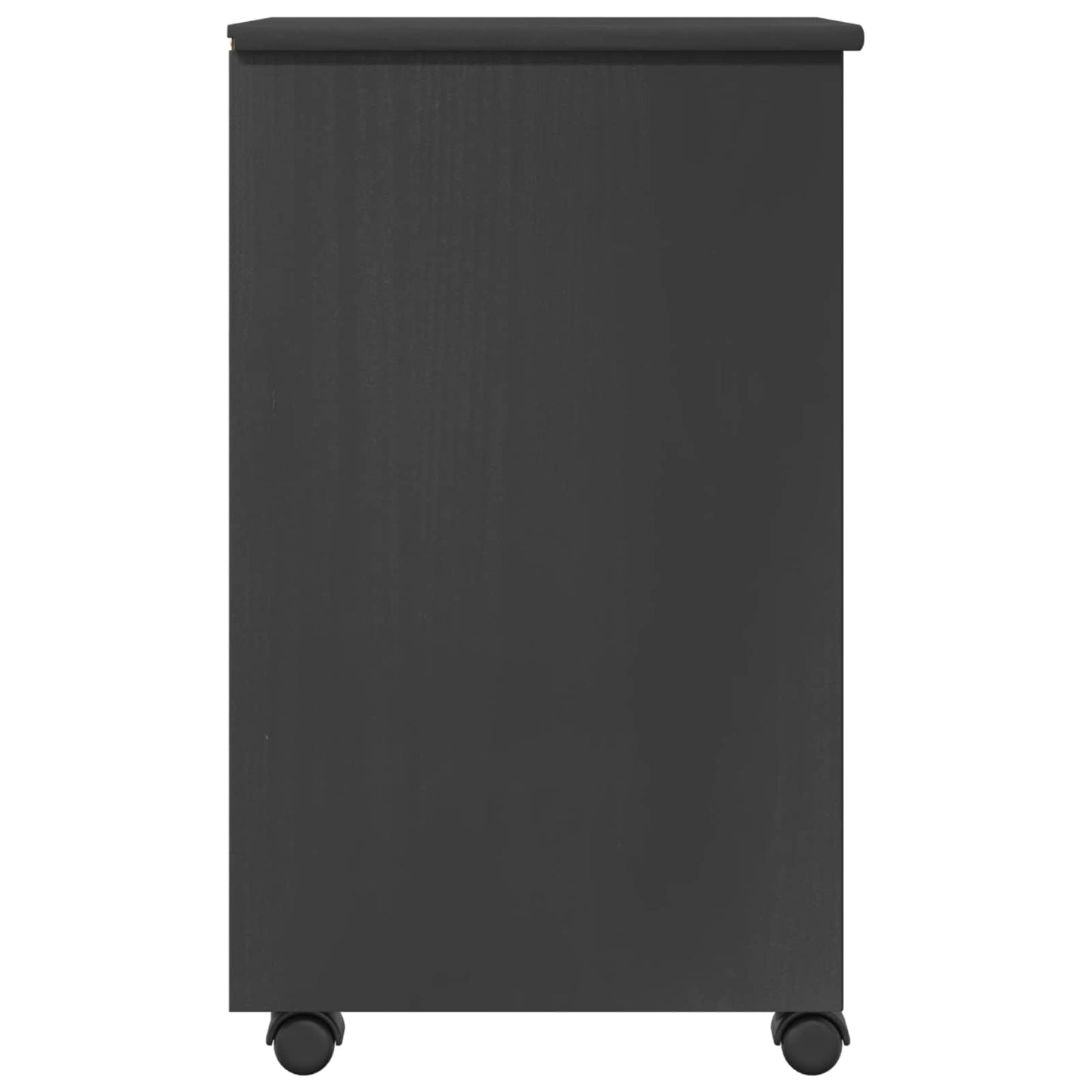Rollschrank 34 x 39 x 65,5 cm Massives Kiefernholz Grau