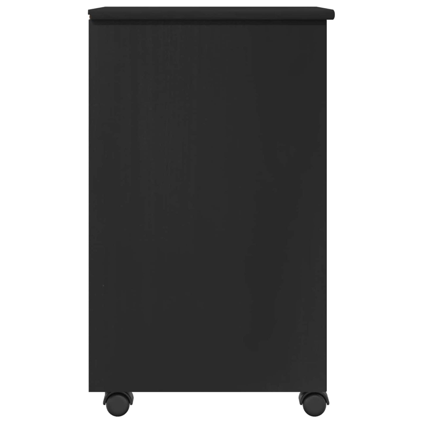 Rollschrank 34 x 39 x 65,5 cm Massives Kiefernholz Schwarz