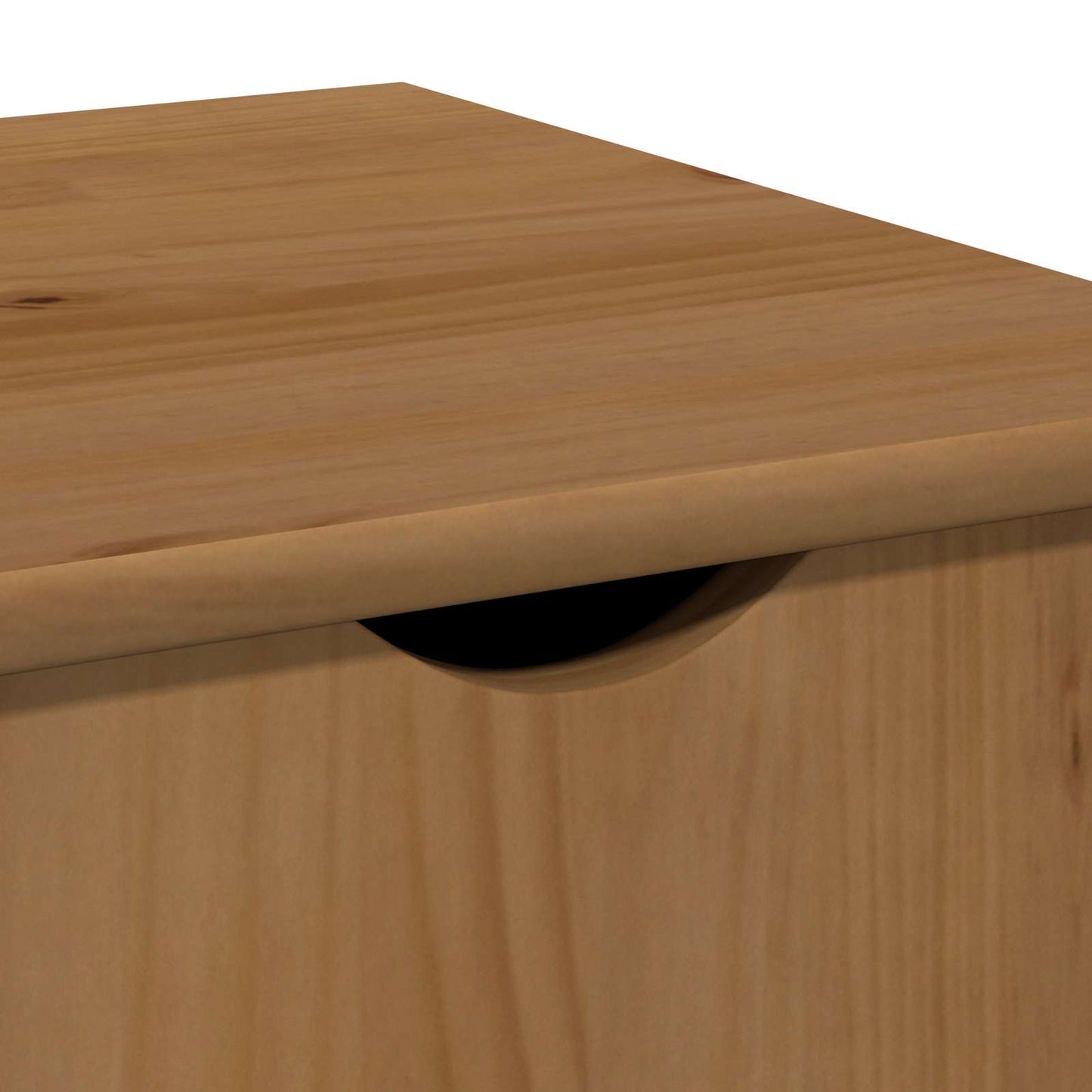 Rollschrank Honigbraun 34 x 39 x 65,5 cm Massivholz Kiefer