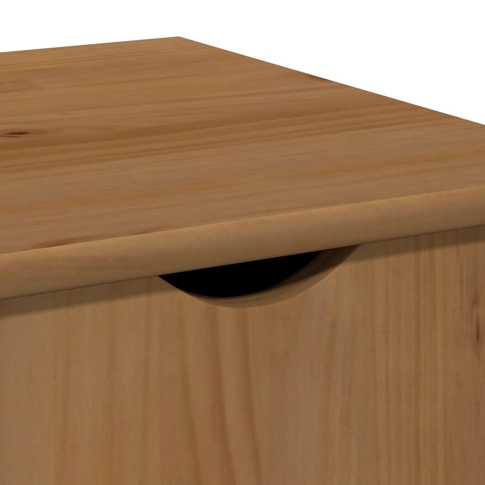 Rollschrank Honigbraun 34 x 39 x 65,5 cm Massivholz Kiefer