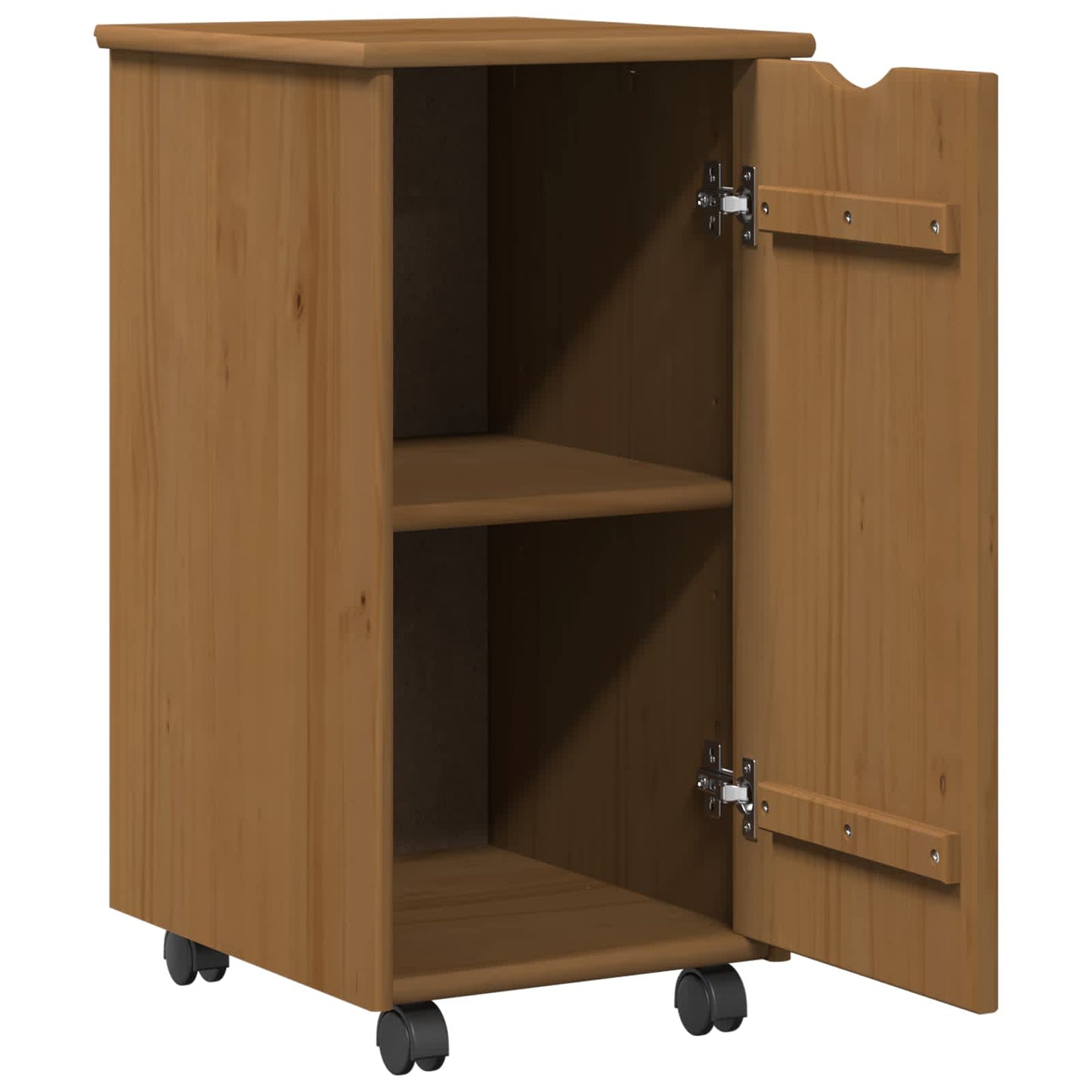 Rollschrank Honigbraun 34 x 39 x 65,5 cm Massivholz Kiefer