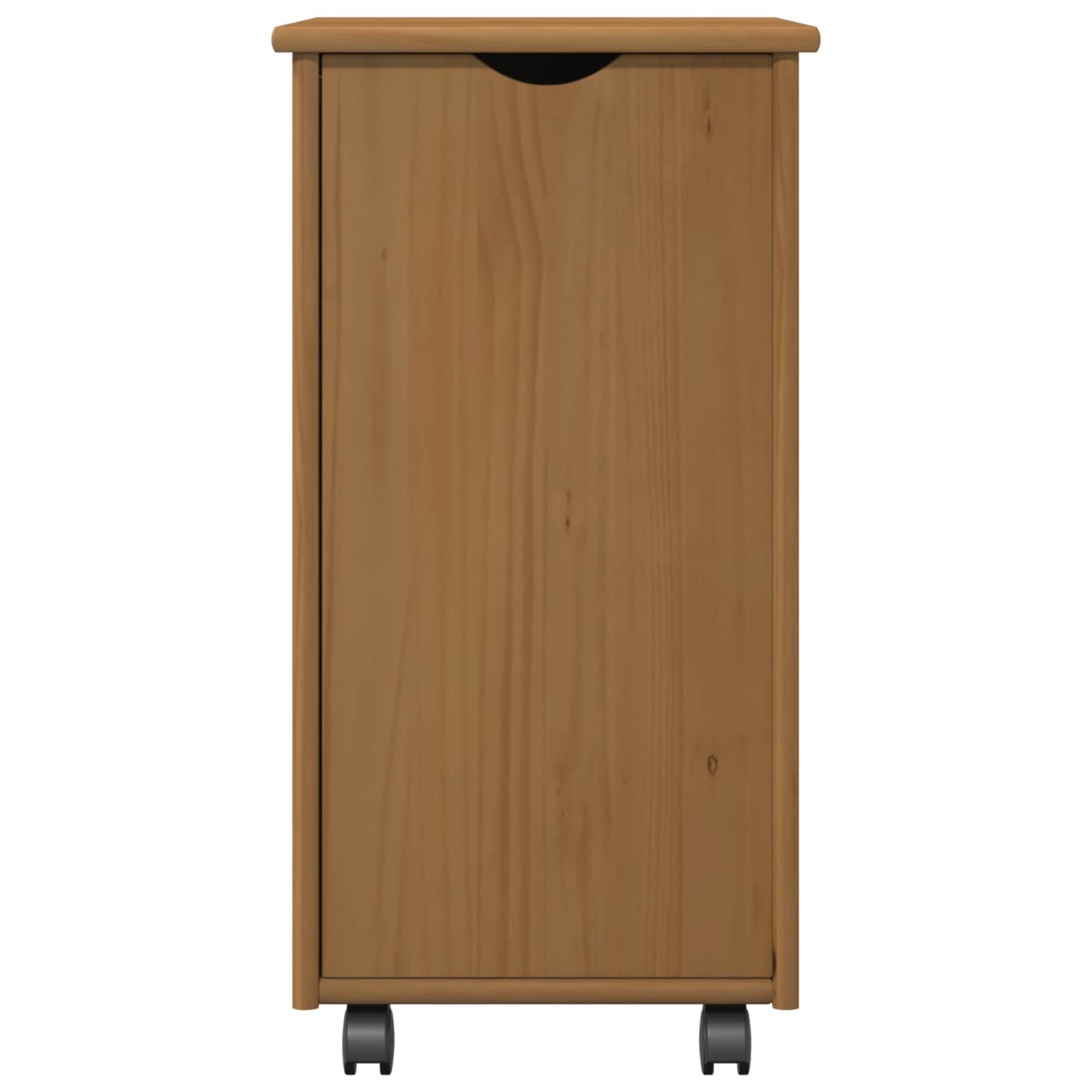Rollschrank Honigbraun 34 x 39 x 65,5 cm Massivholz Kiefer