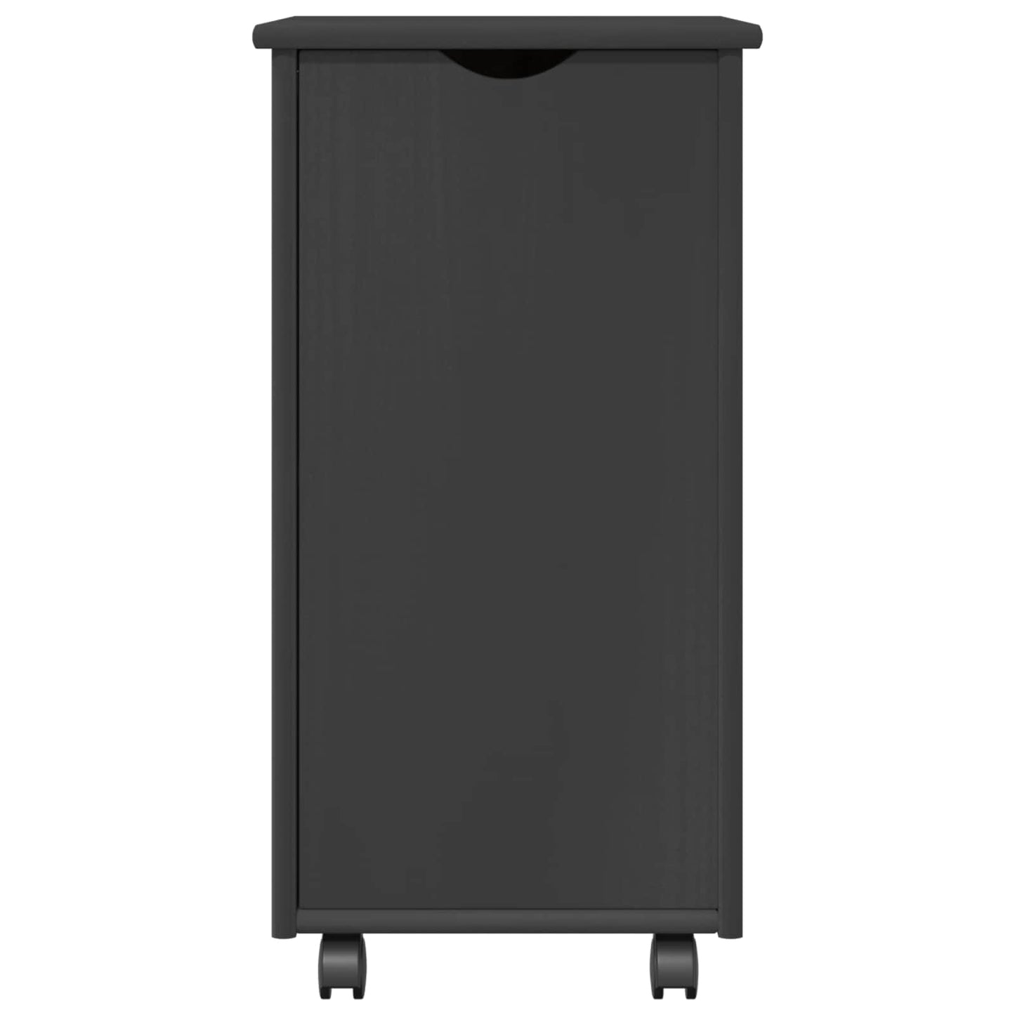 Rollschrank Mit Rad Grau 34 x 39 x 65,5 cm Massivholz Kiefer