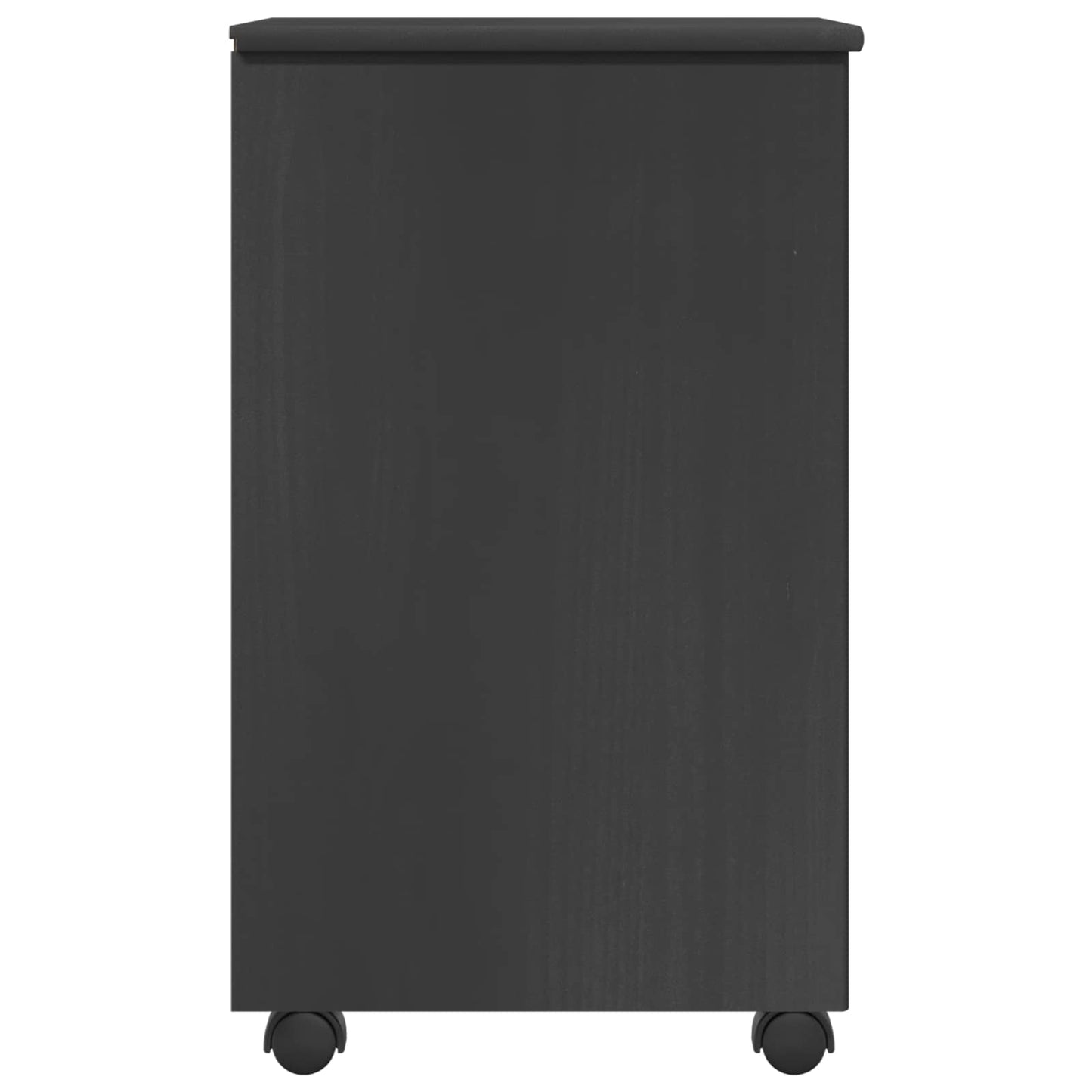 Rollschrank Mit Rad Grau 34 x 39 x 65,5 cm Massivholz Kiefer