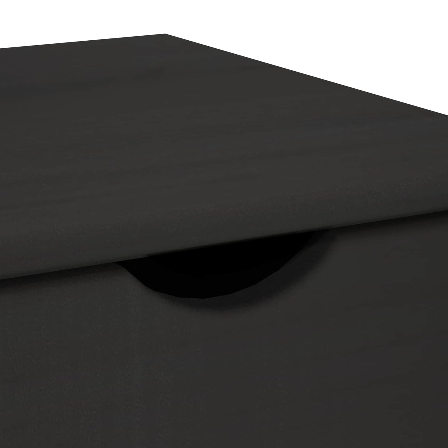 Rollschrank Mit Rad Schwarz 34 x 39 x 65,5 cm Massivholz Kiefer