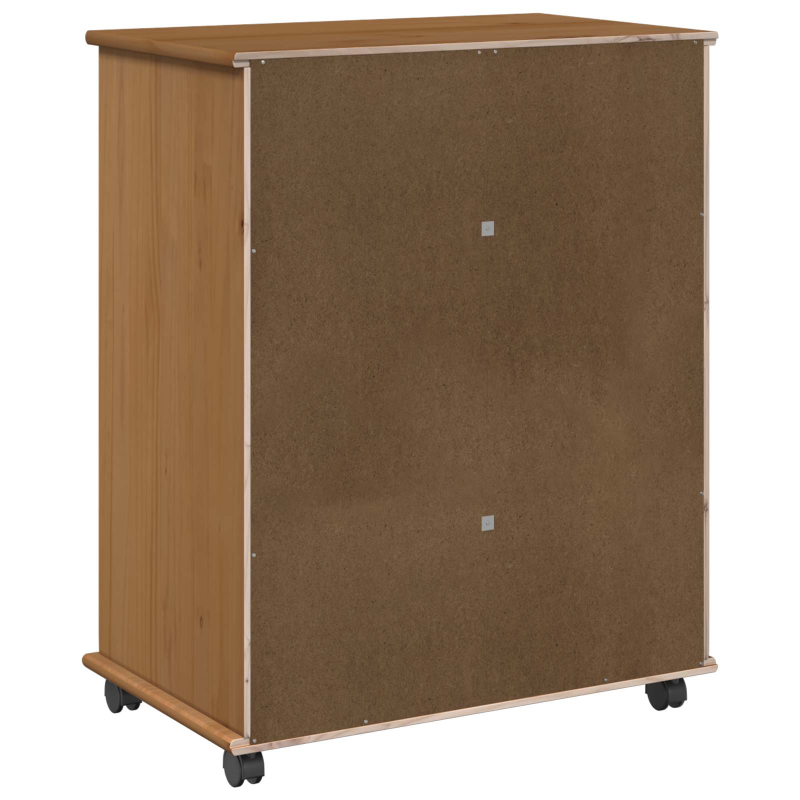 Rollschrank 63,5 x 39 x 79 cm Massivholz Kiefer Honigbraun