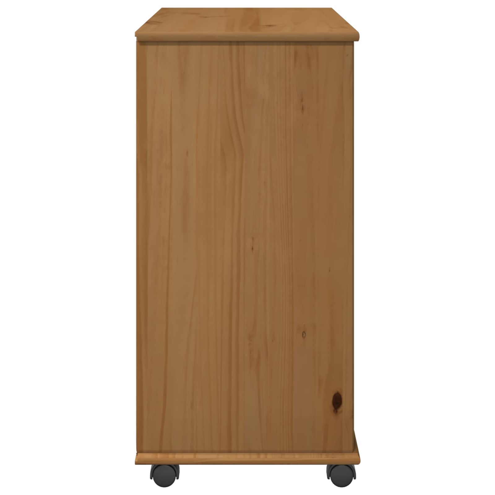 Rollschrank 63,5 x 39 x 79 cm Massivholz Kiefer Honigbraun