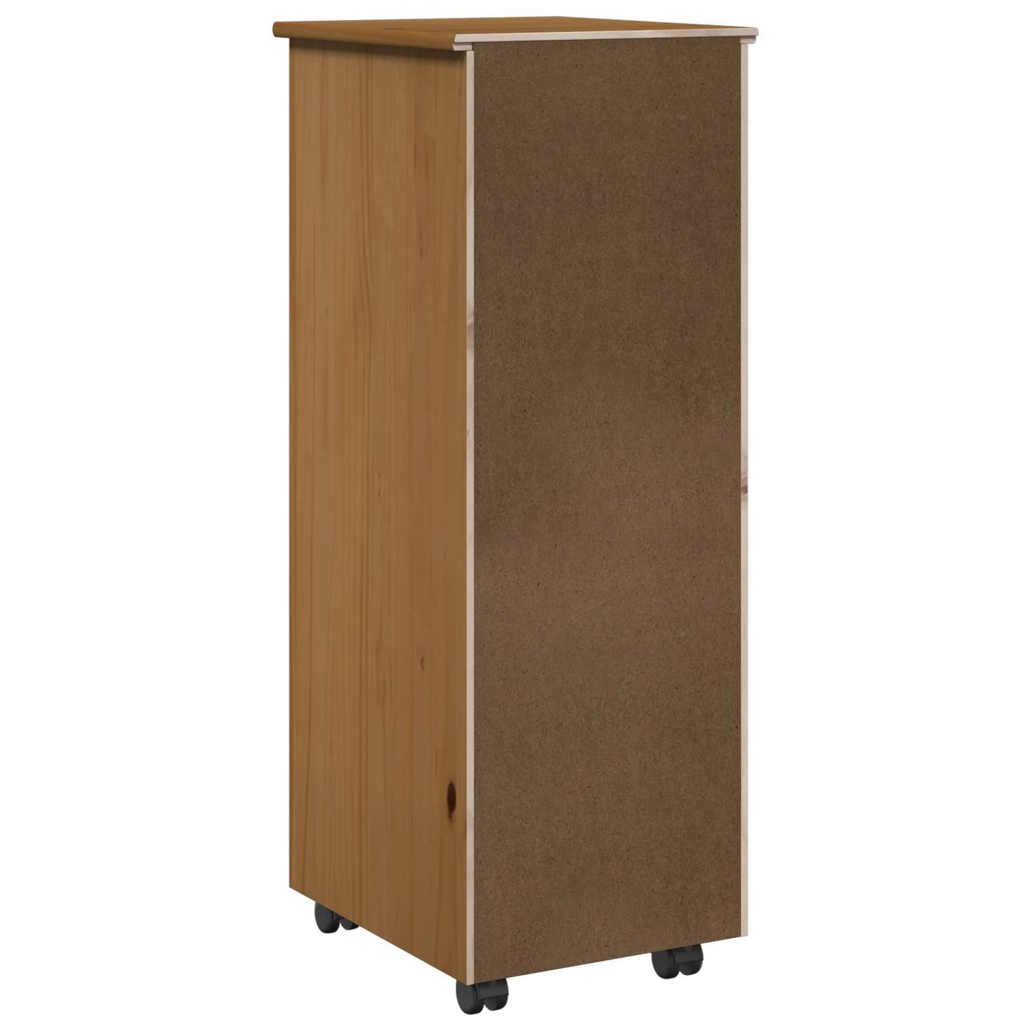 Rollschrank 34 x 39 x 93,5 cm Massivholz Kiefer Honigbraun