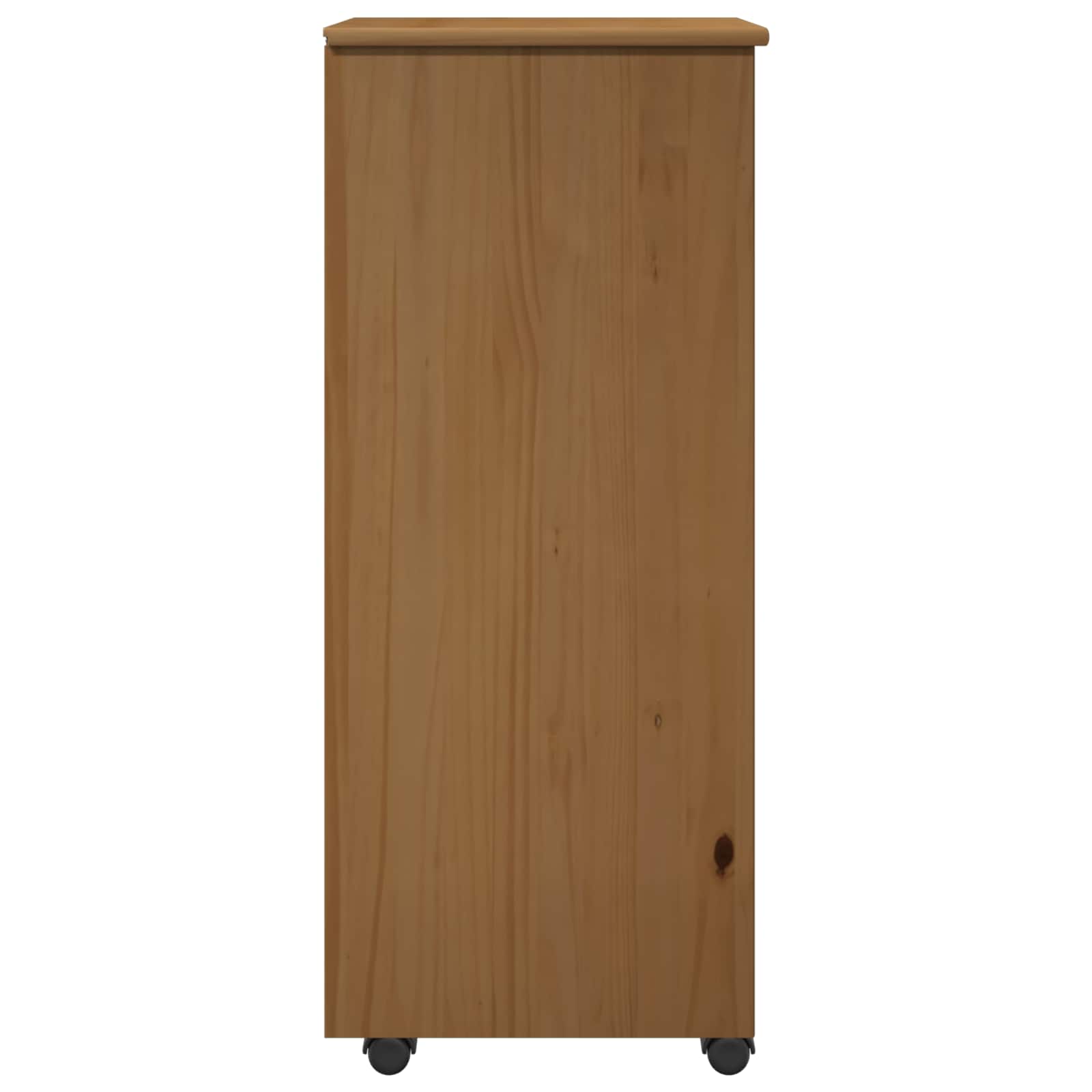 Rollschrank 34 x 39 x 93,5 cm Massivholz Kiefer Honigbraun