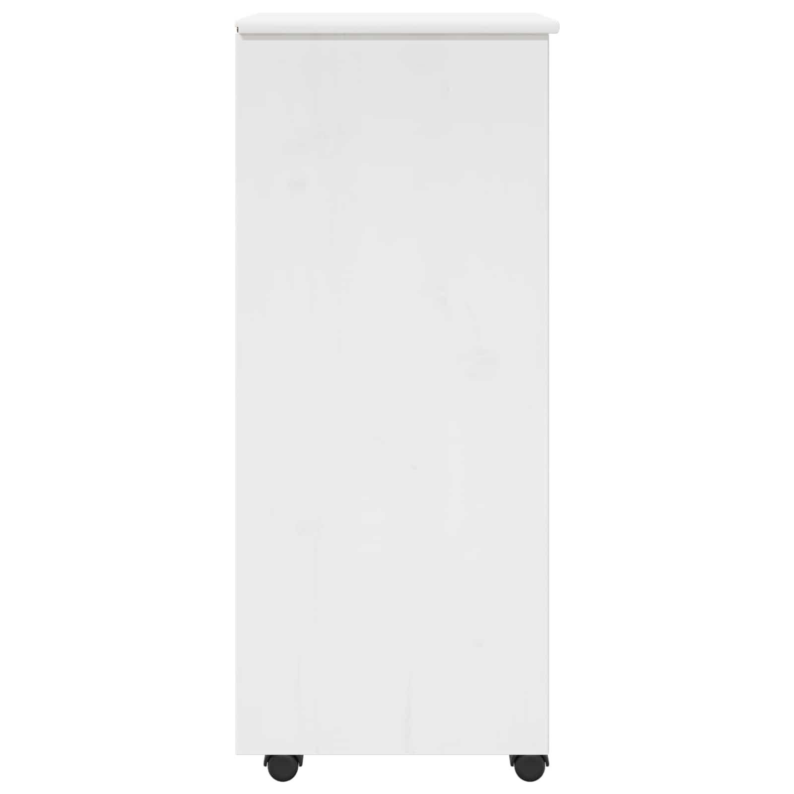 Rollschrank 34 x 39 x 93,5 cm Massivholz Kiefer Weiß