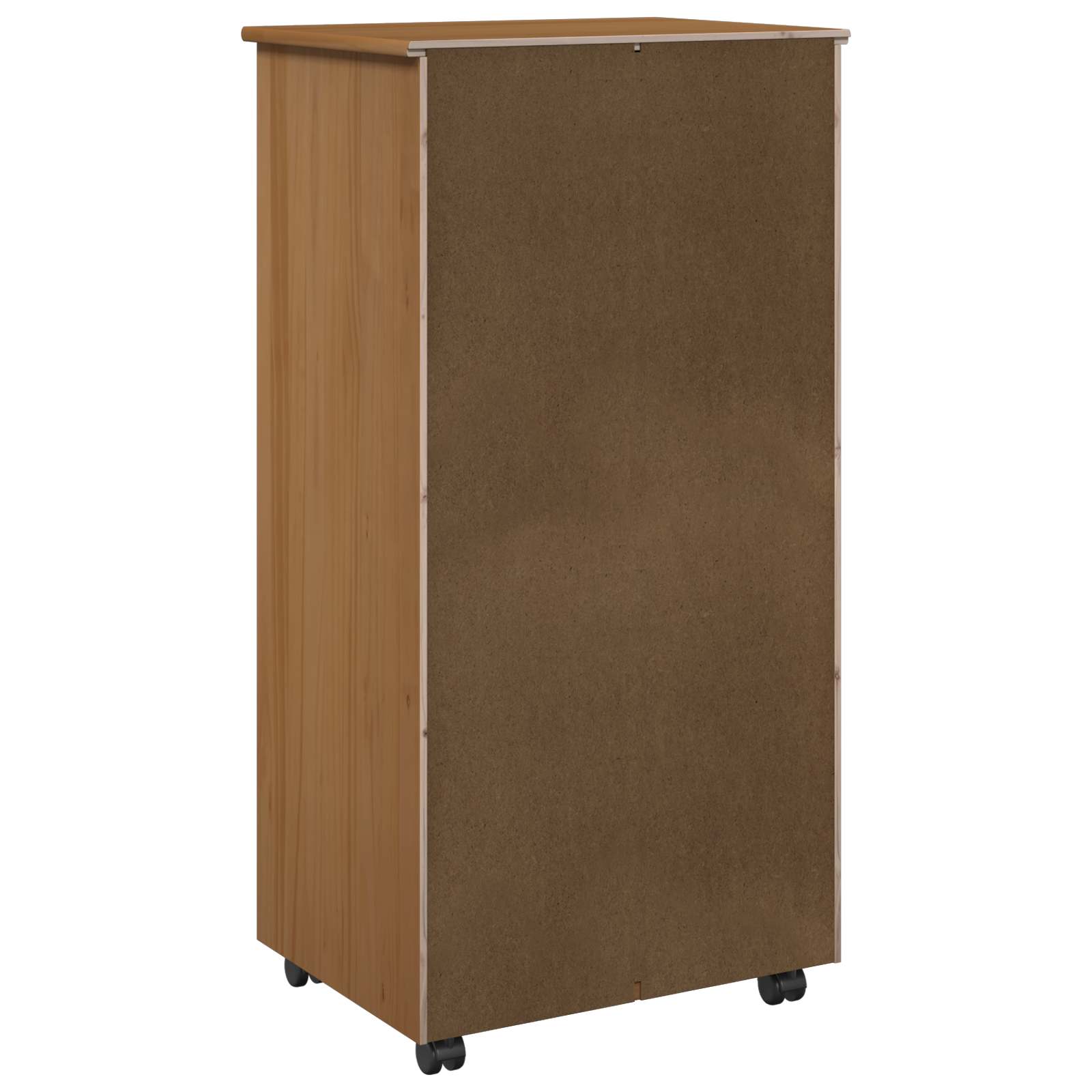 Rollschrank 53 x 39 x 103 cm Massivholz Kiefer Honigbraun