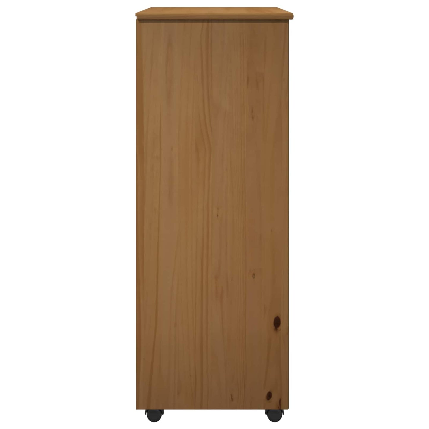 Rollschrank 53 x 39 x 103 cm Massivholz Kiefer Honigbraun