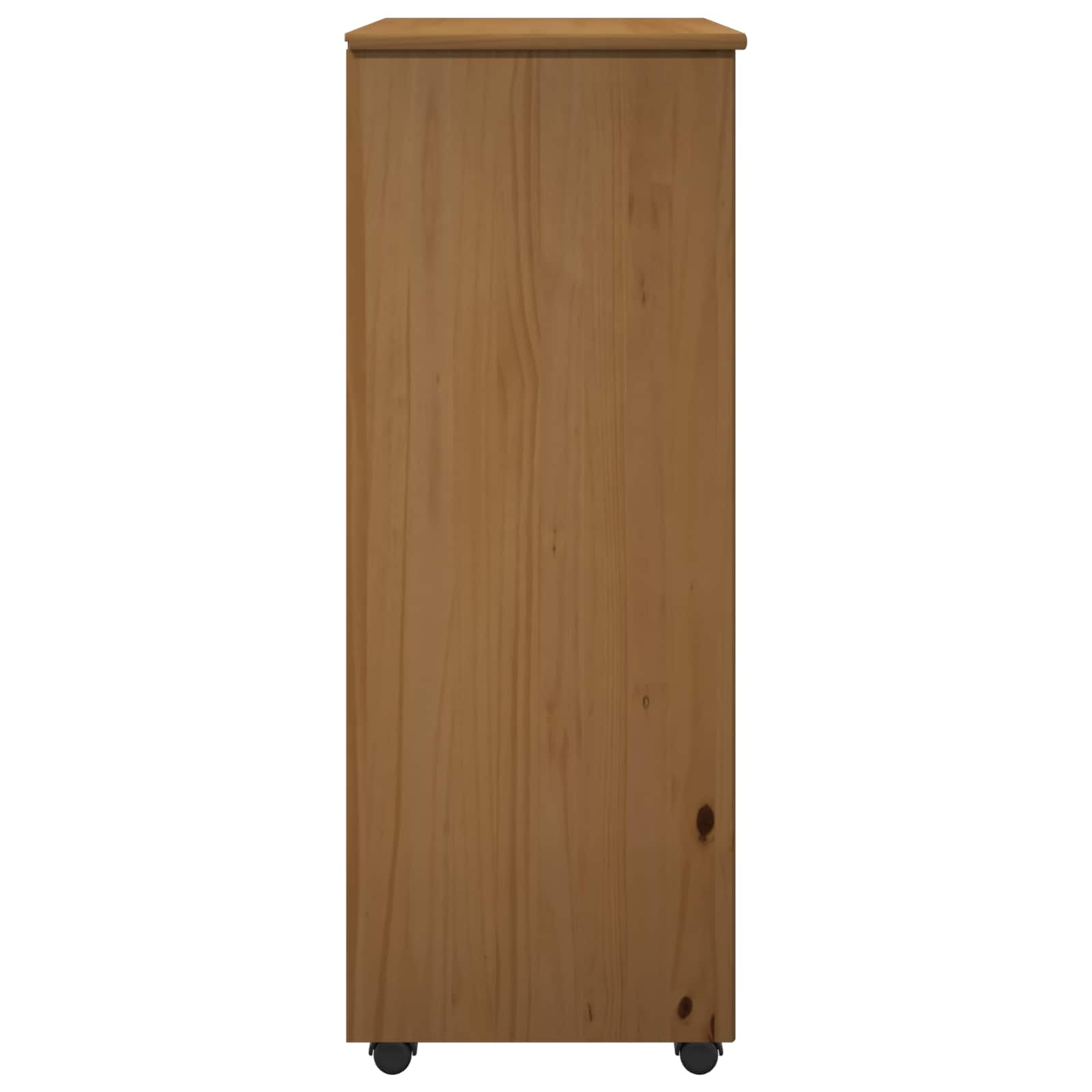 Rollschrank 53 x 39 x 103 cm Massivholz Kiefer Honigbraun